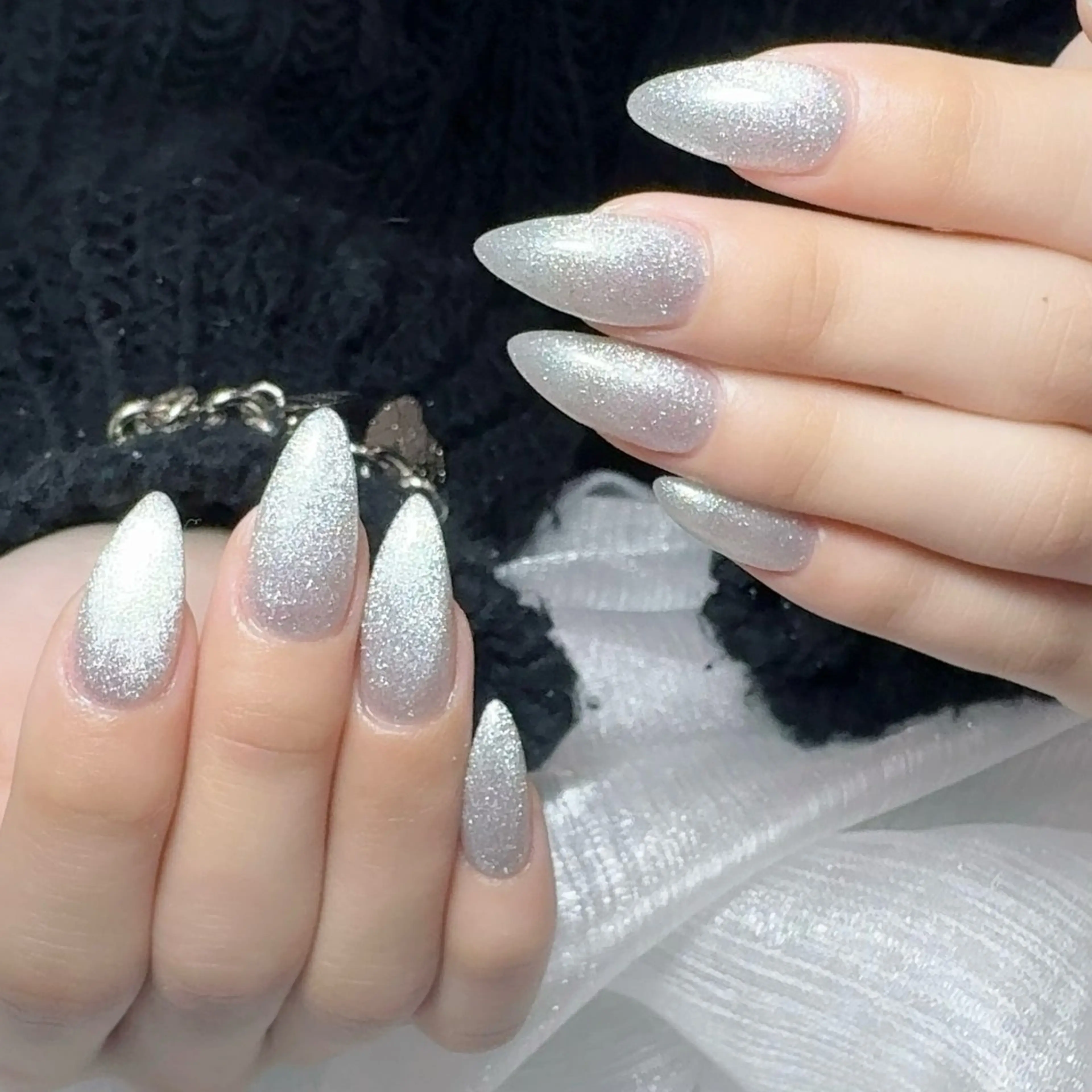 ネイル アートネイル フラッシュネイル フレンチネイル ジェルネイル ガラスフレンチ You&Me Yukiのネイルデザイン