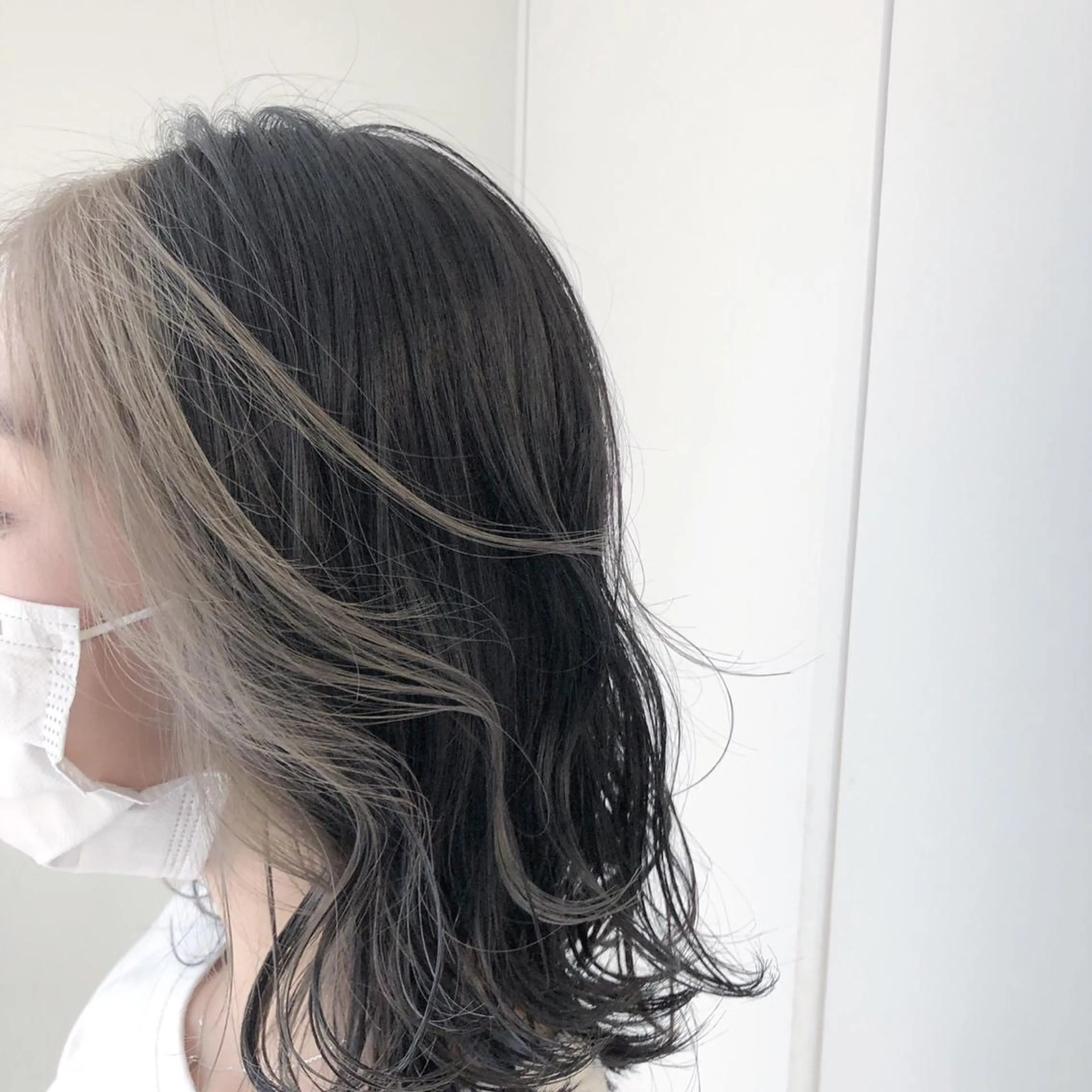 セミロング カラー ミストバング 髪質改善サロン 梅田/ヨナミネのヘアスタイル