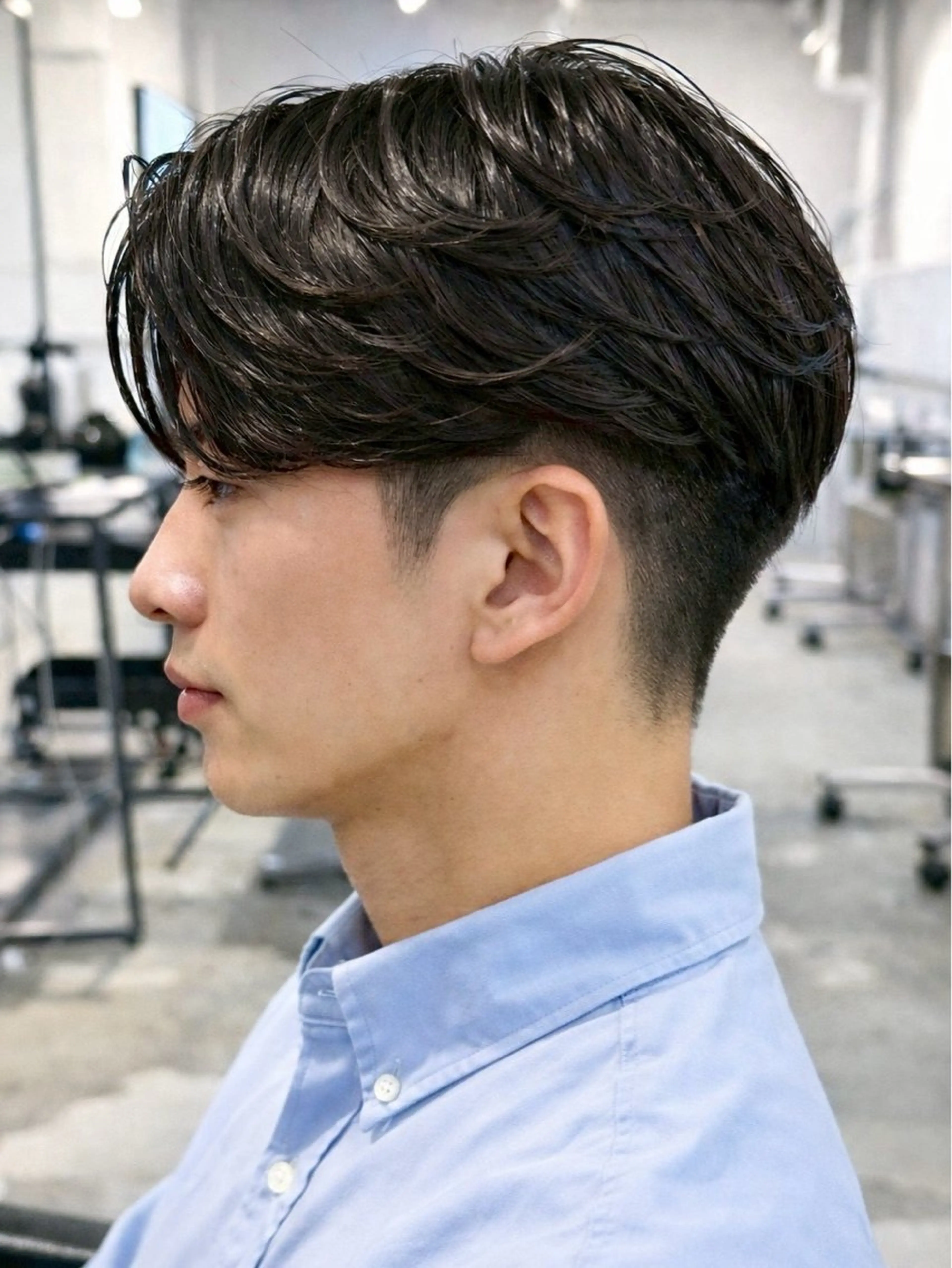 ショート メンズ カット 縮毛矯正 センターパート職人 柏/メンズ/ ハルキのヘアスタイル