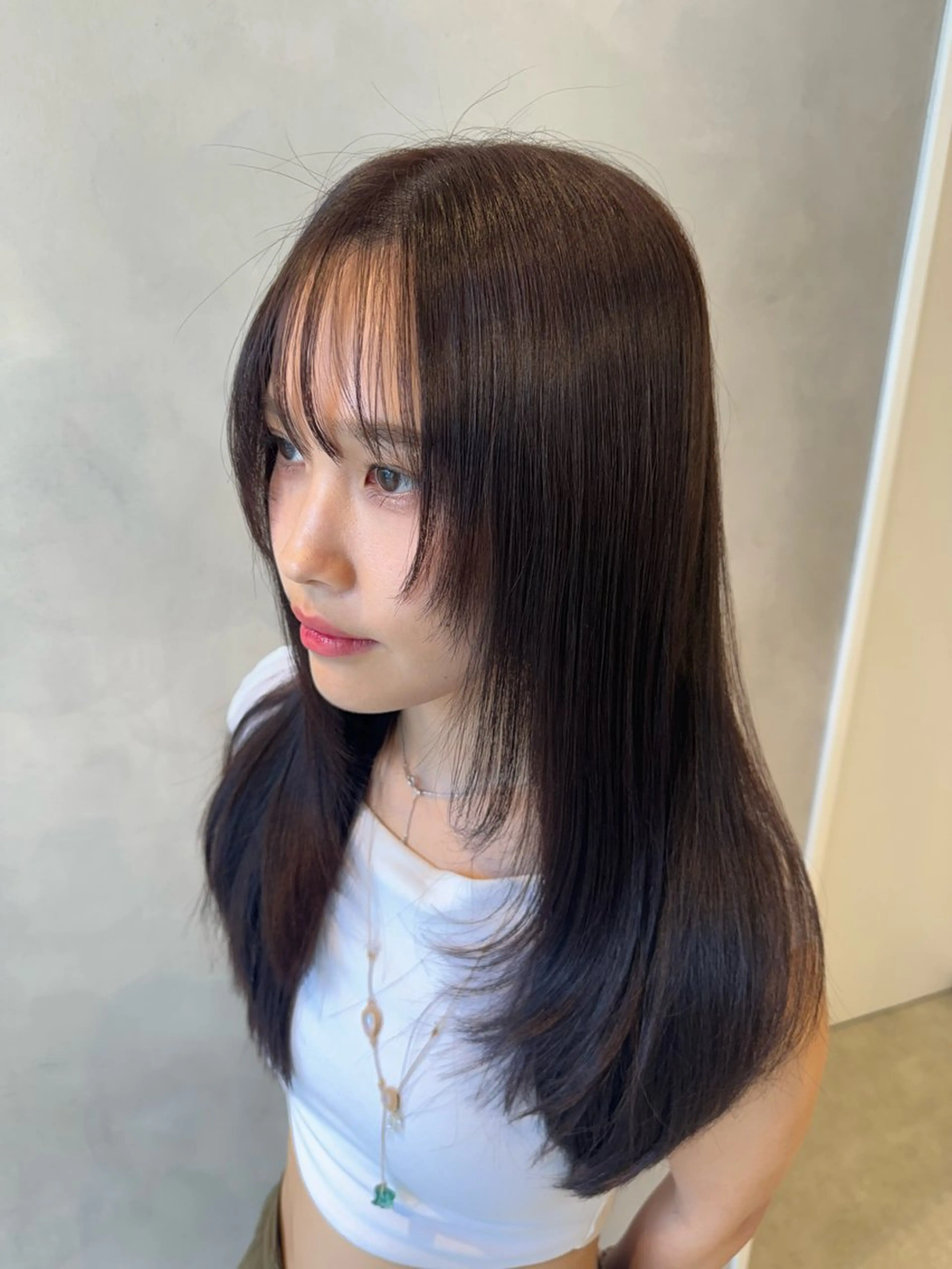 ロング カラー ブラウンカラー パープルカラー パープルブラウン レイヤーカット カット ヘアカラー 縮毛矯正 トリートメント 透明感カラー✨艶髪 制作🌱山根あゆみのヘアスタイル