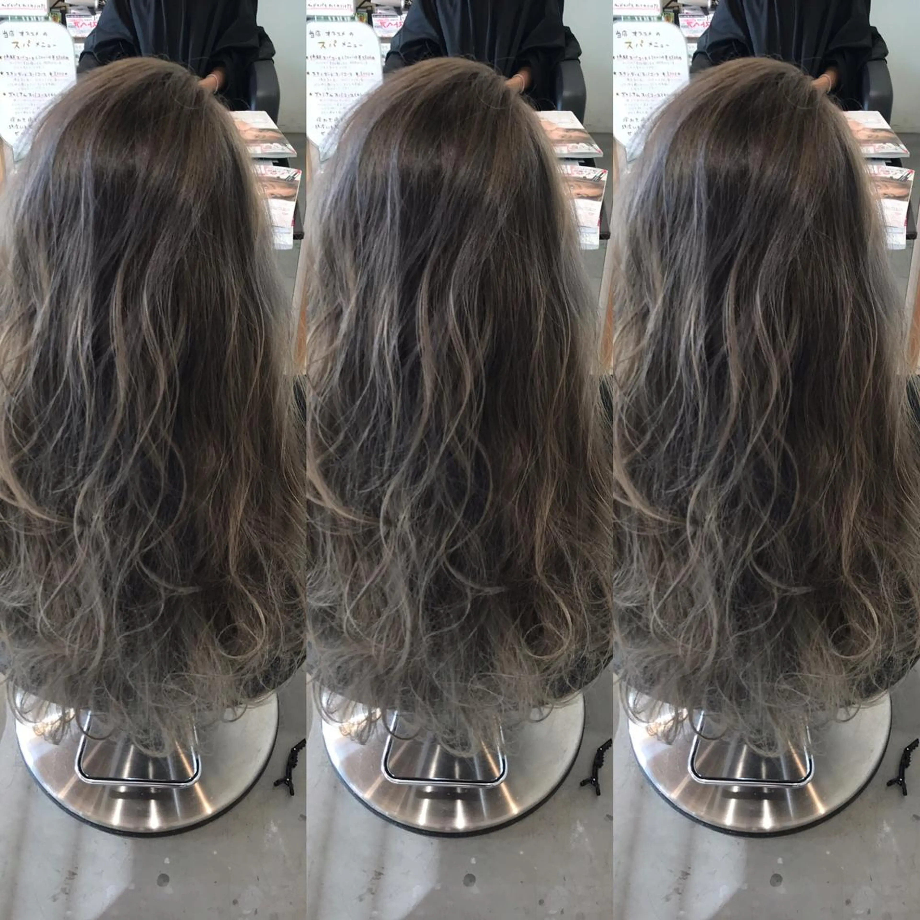 ロング カラー ブリーチ ヘアカラー 大久保 隆蔵のヘアスタイル