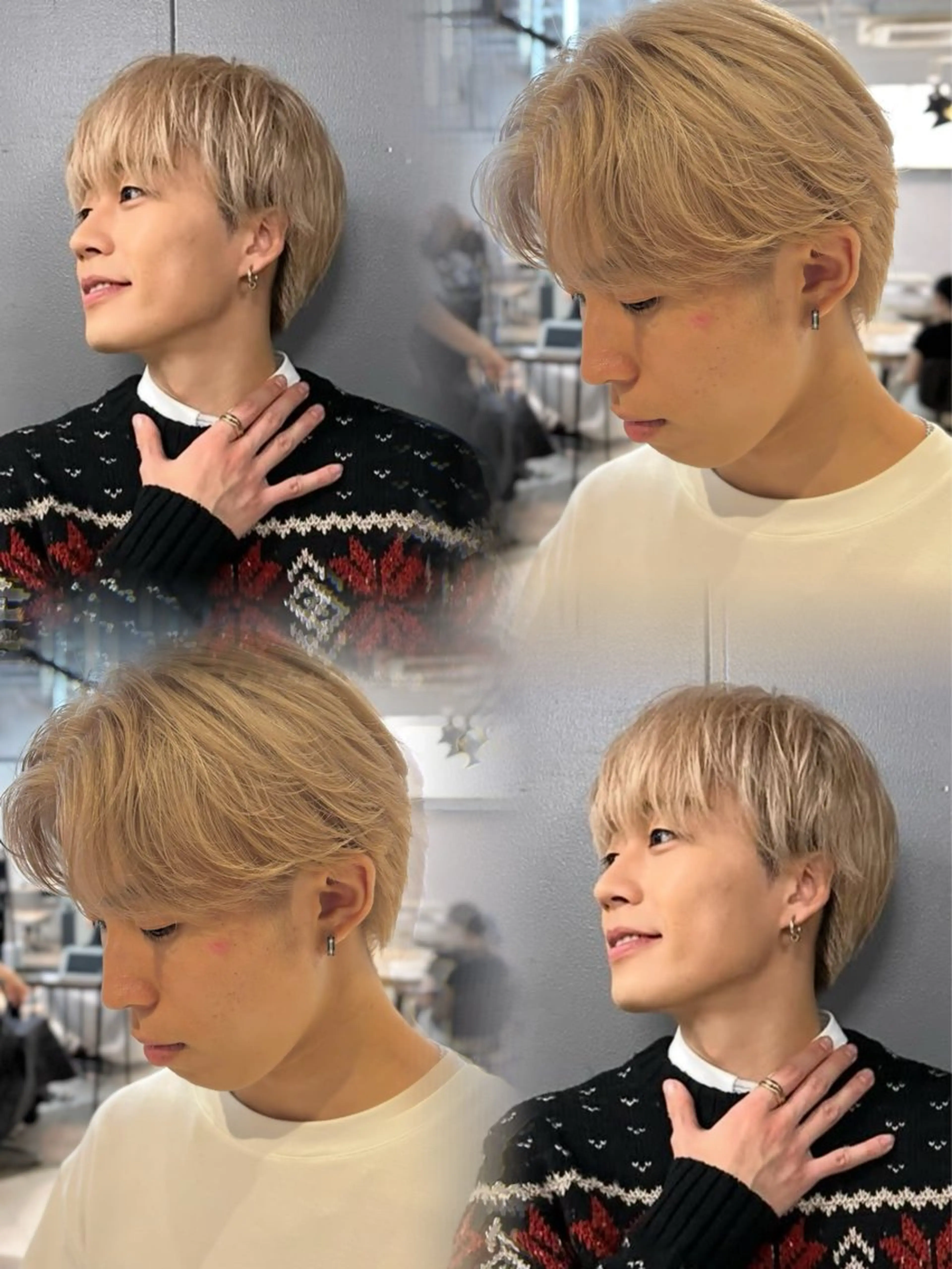 カラー メンズ ヘアカラー メンズパーマ/ メッシュ📍ユリのヘアスタイル