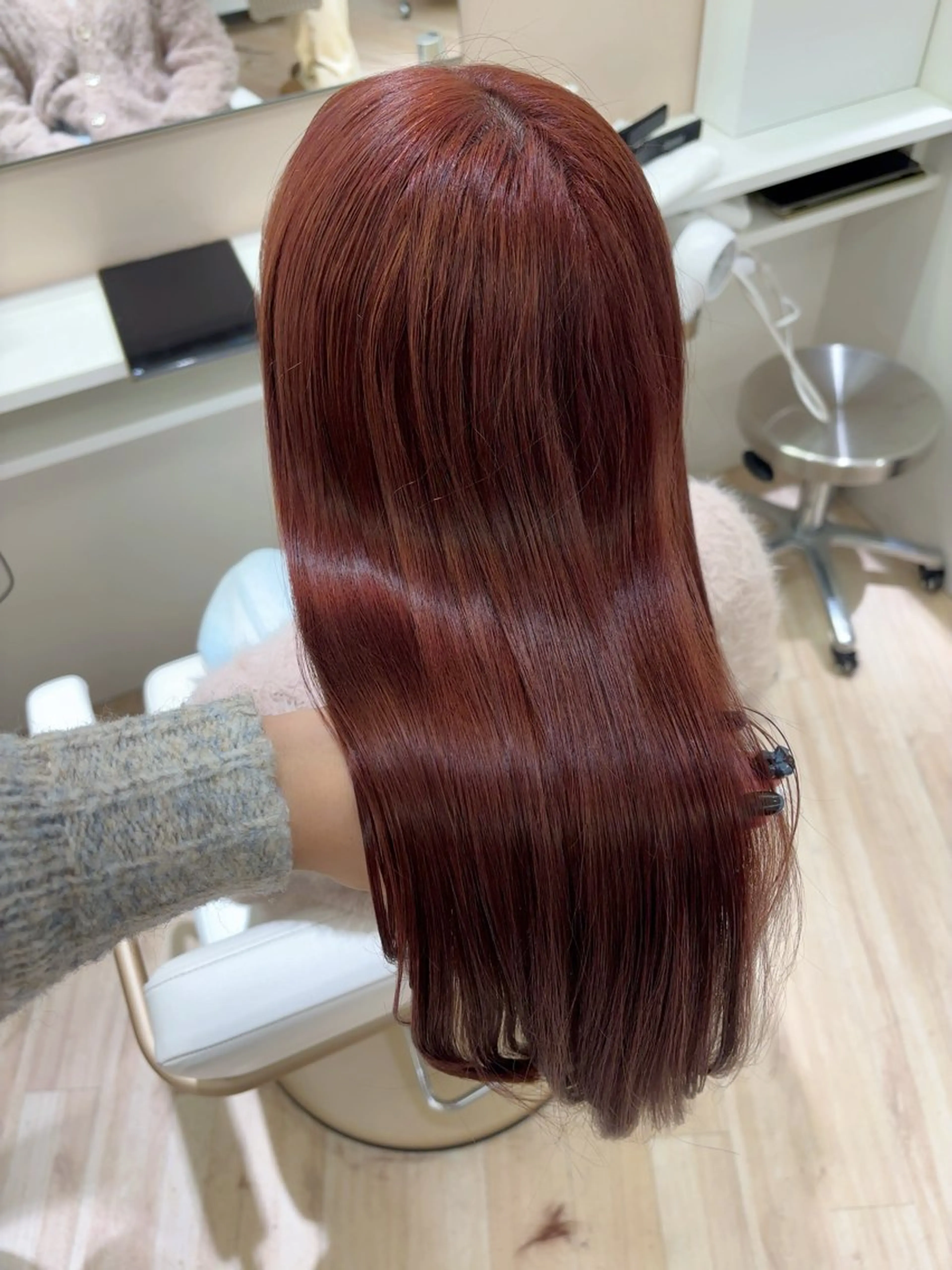ロング カラー ブリーチ ダブルカラー ParveMix 岡本えりかのヘアスタイル