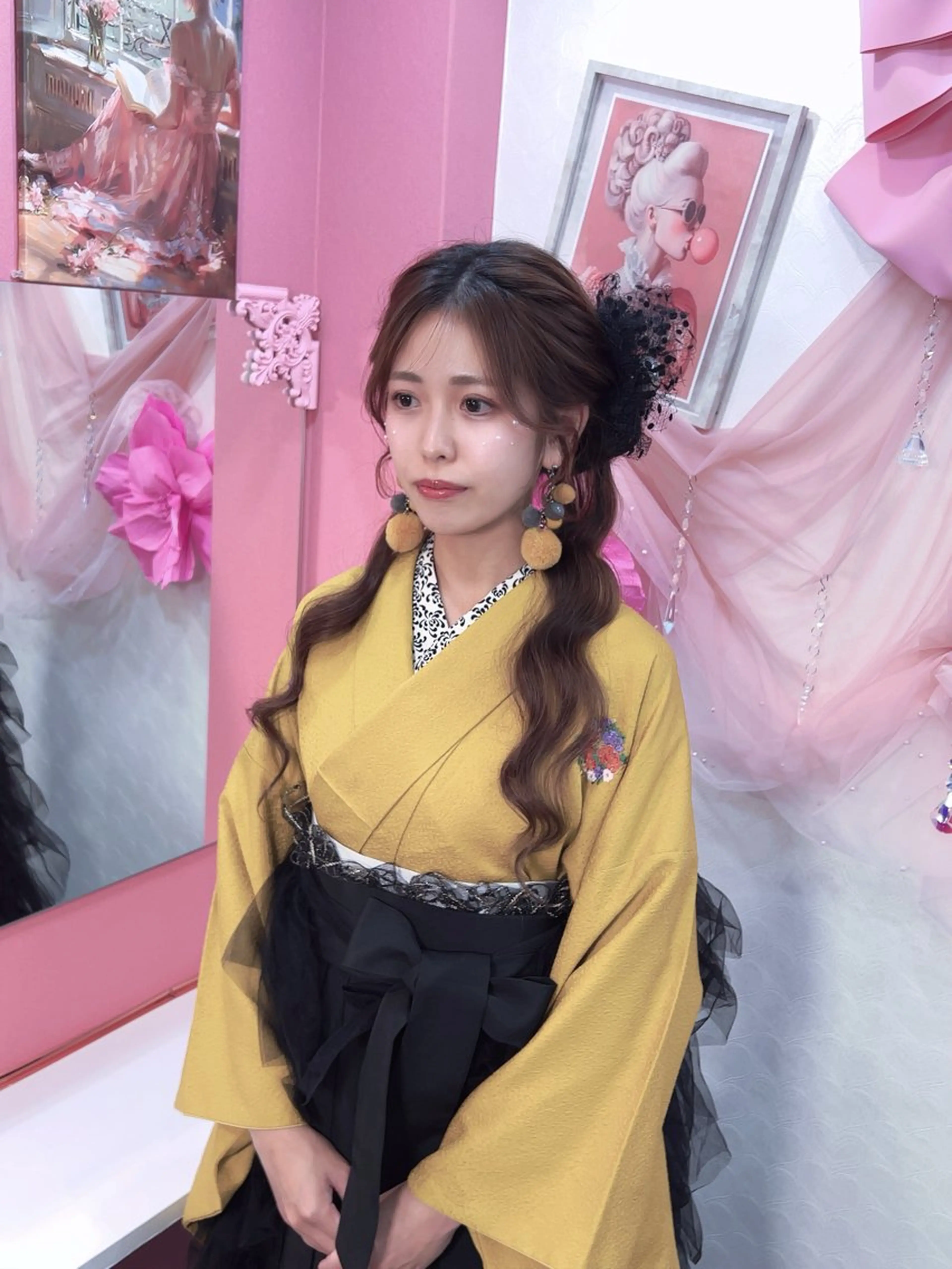 卒業式袴着付け(ヘアセット込み)の写真