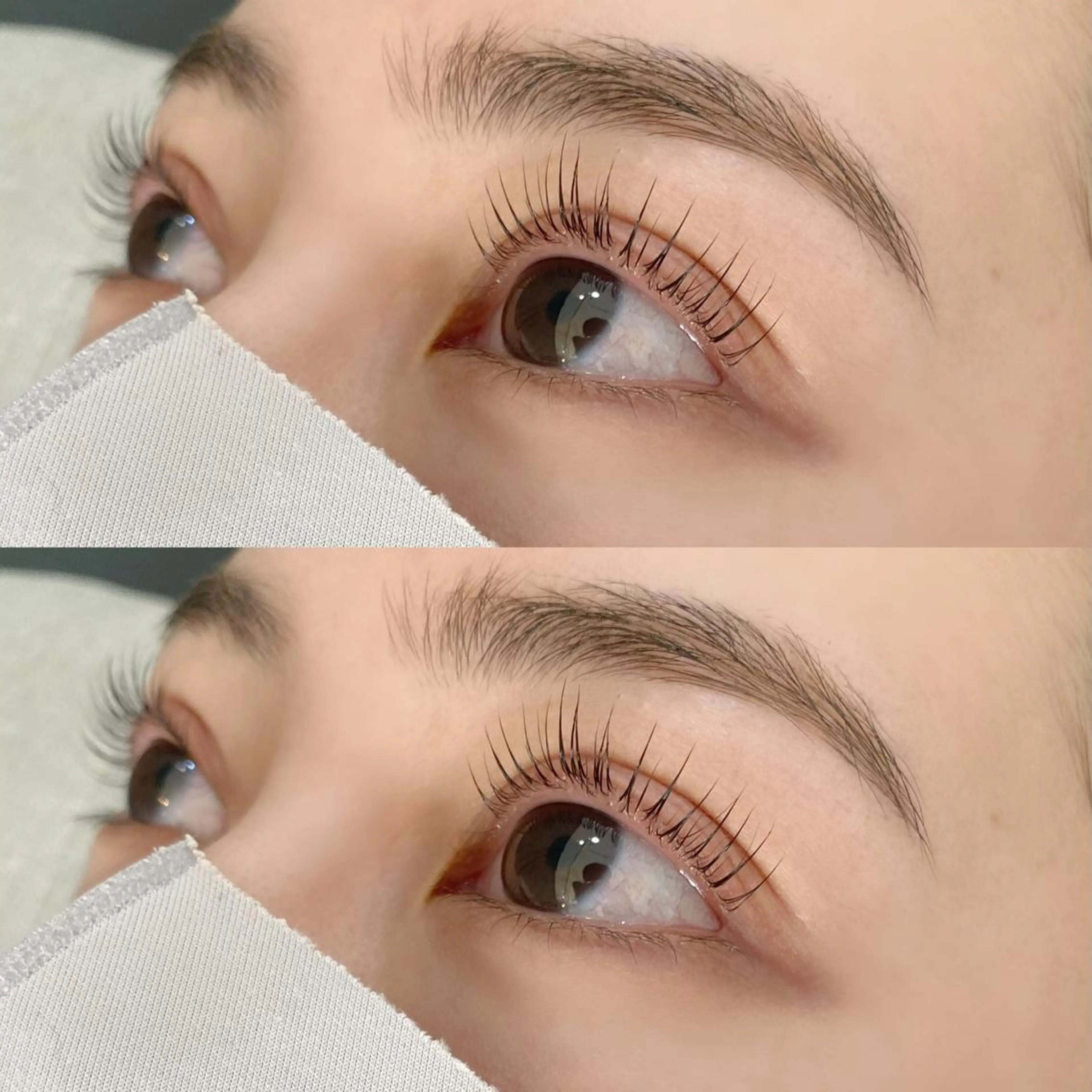 カラー パーマ マツエク・マツパ ブラウンカラー カラーマツエク フラットラッシュ パリジェンヌラッシュリフト まつげパーマ RIKO [Ril eye]のマツエク・マツパデザイン