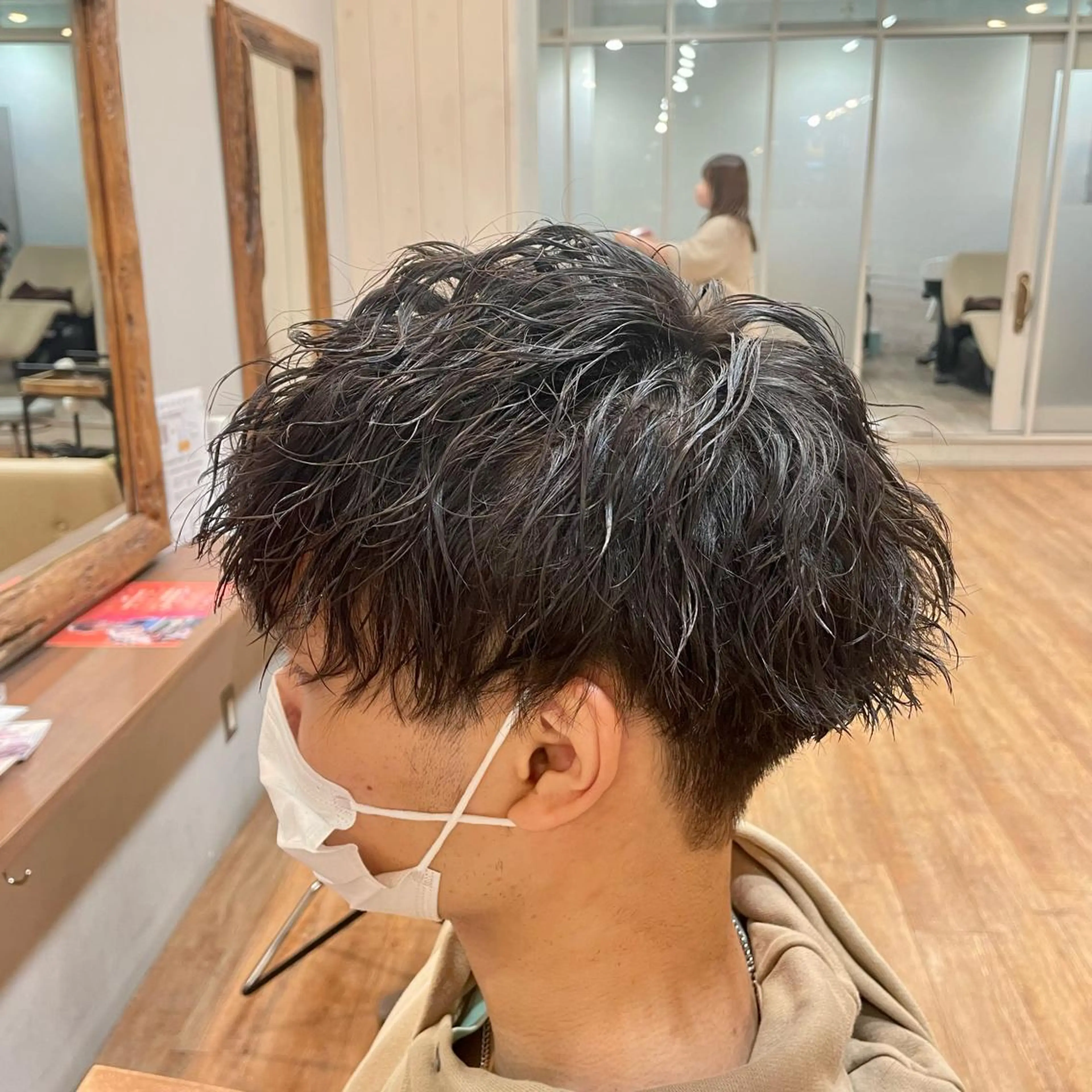 ショート パーマ メンズ カット パーマ トリートメント サトウ コウキ  メンズのヘアスタイル