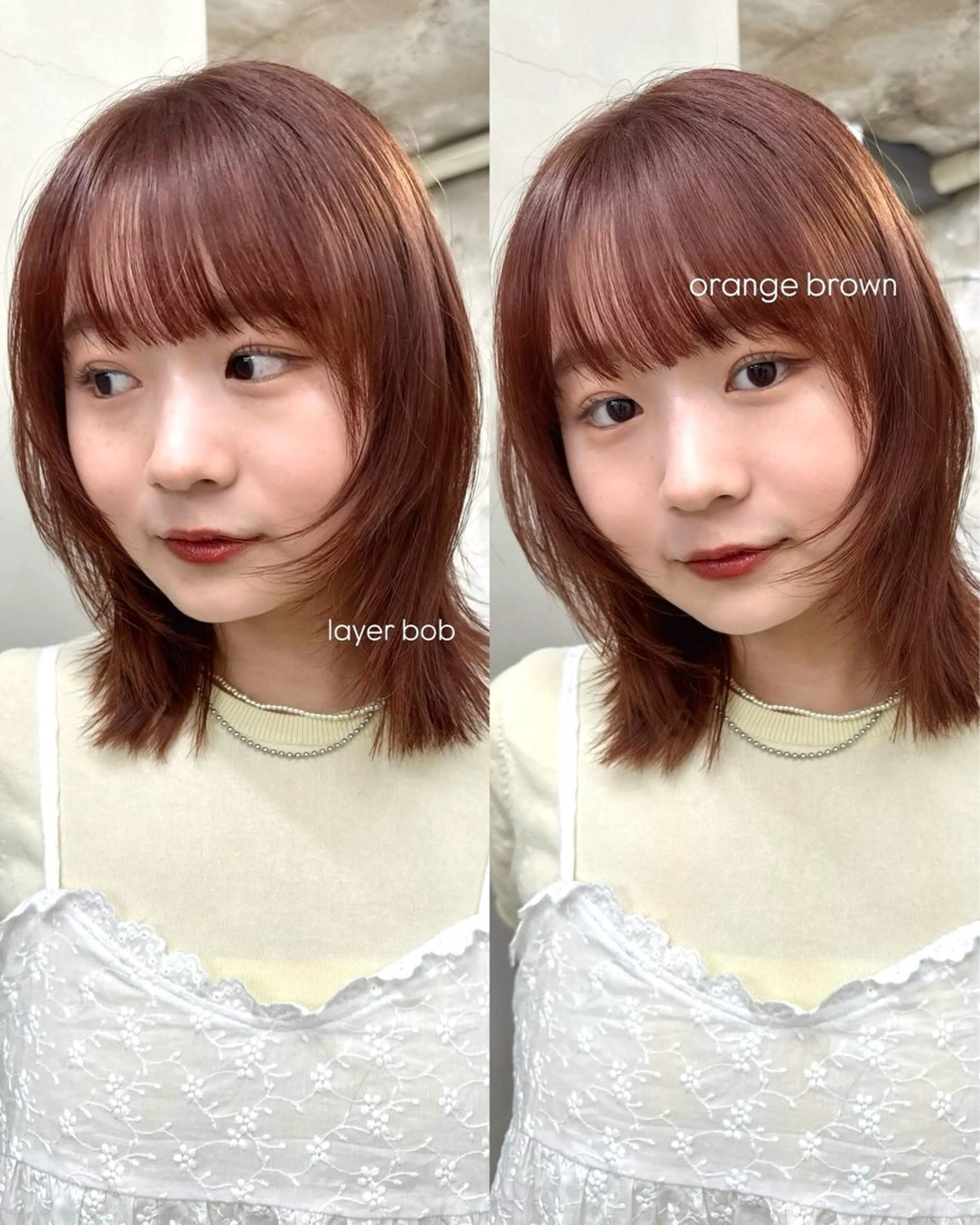 ミディアム カラー カット ヘアカラー トリートメント 松本優香/ボブ/ダ ブルカラー/髪質改善のヘアスタイル