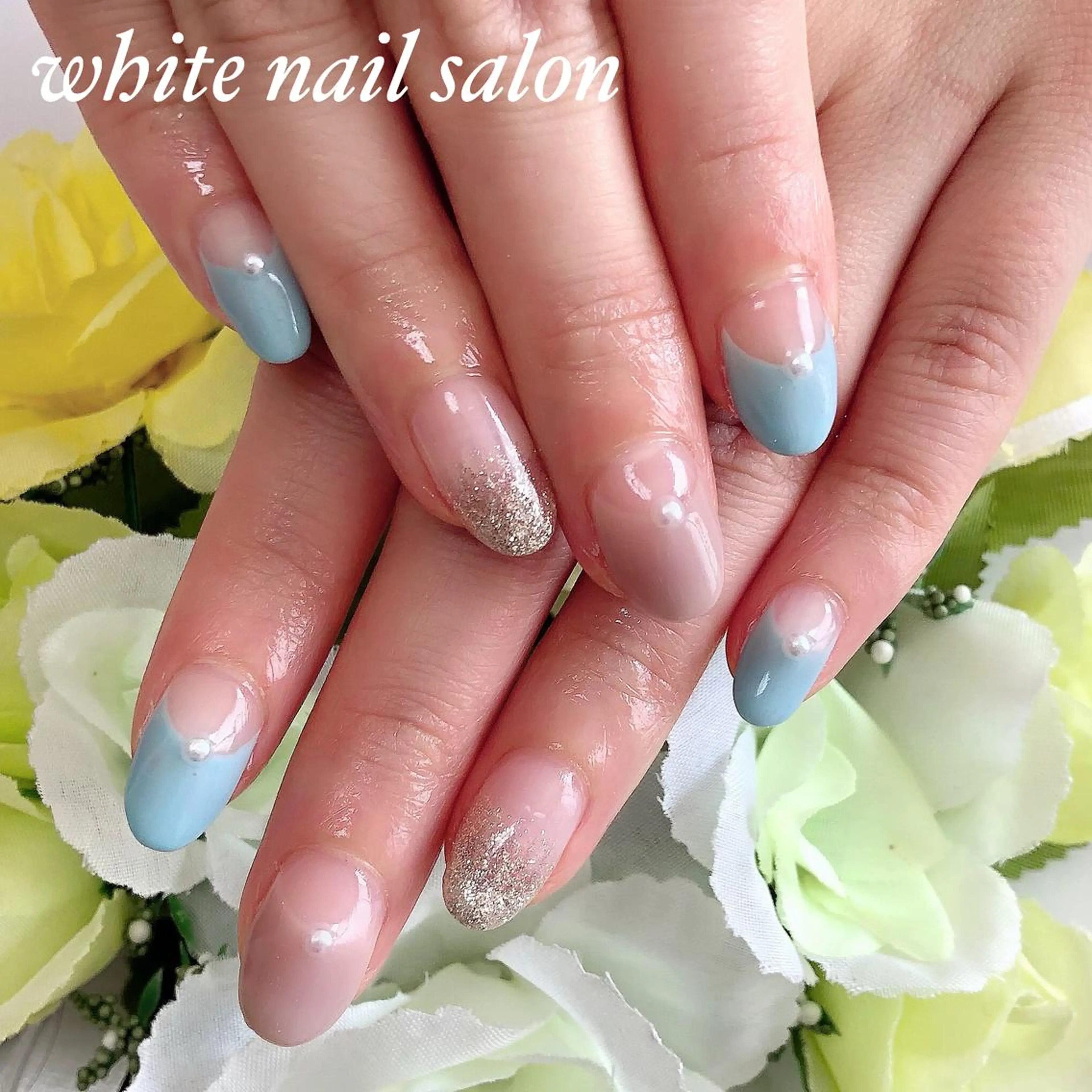 ネイル アートネイル フットネイル フレンチネイル ジェルネイル ハードジェル ハンドネイル white nail salonのネイルデザイン