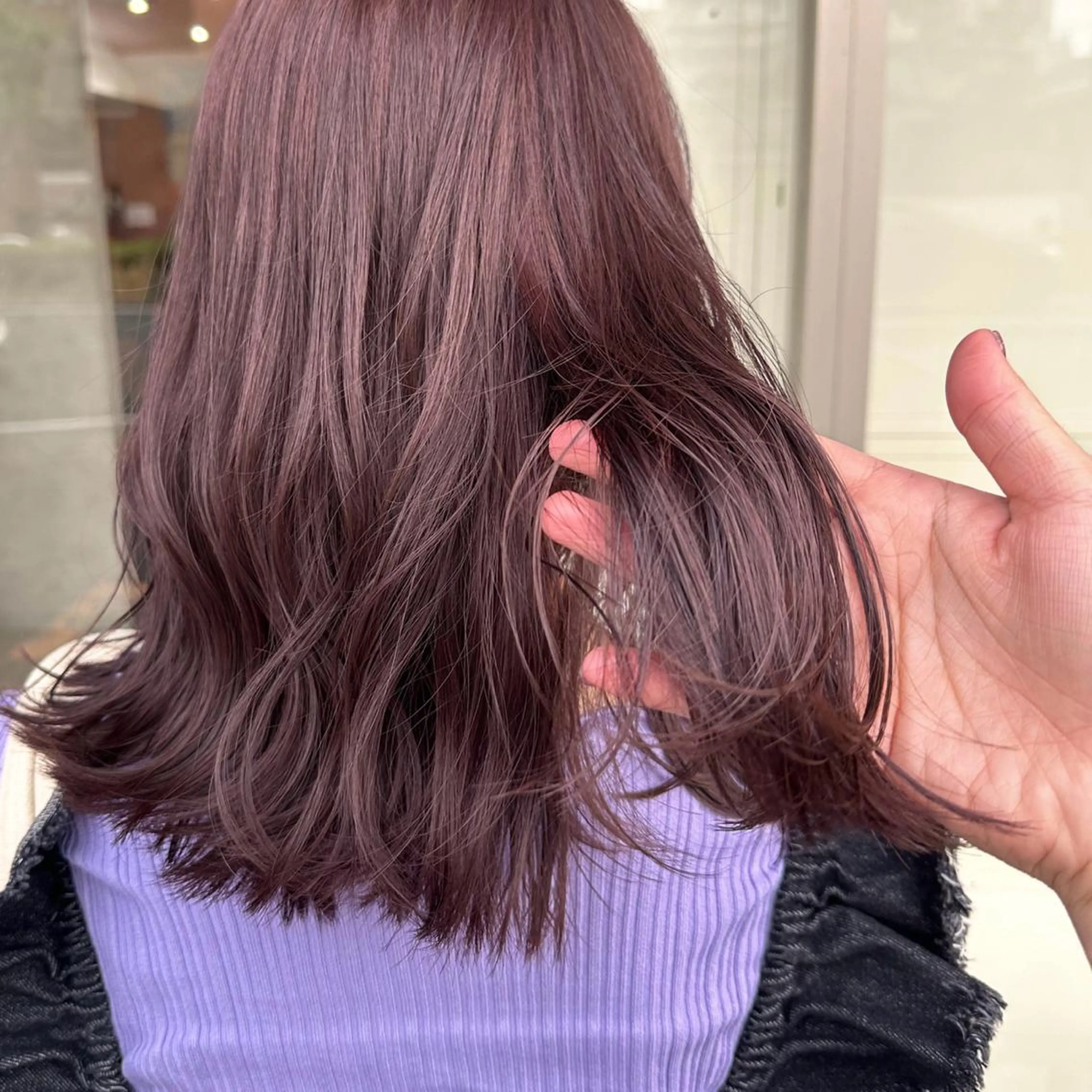 ミディアム カラー ラベンダーカラー ピンクカラー ピンクラベンダー カット ヘアカラー トリートメント レイヤー/高橋 みく /池下/千種のヘアスタイル
