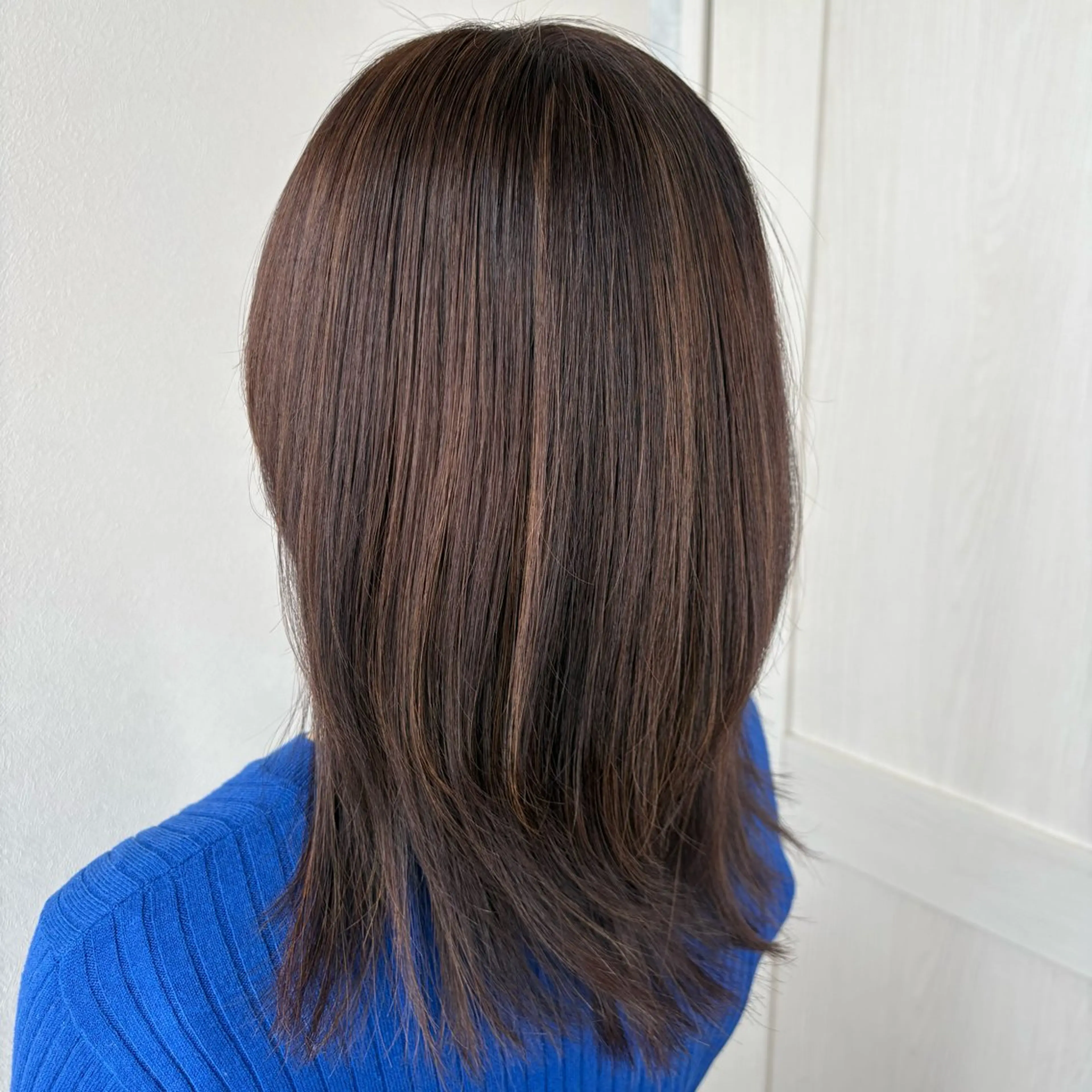 ミディアム カラー ハイライトカラー ハイライト ヘアカラー 山﨑 千尋のヘアスタイル