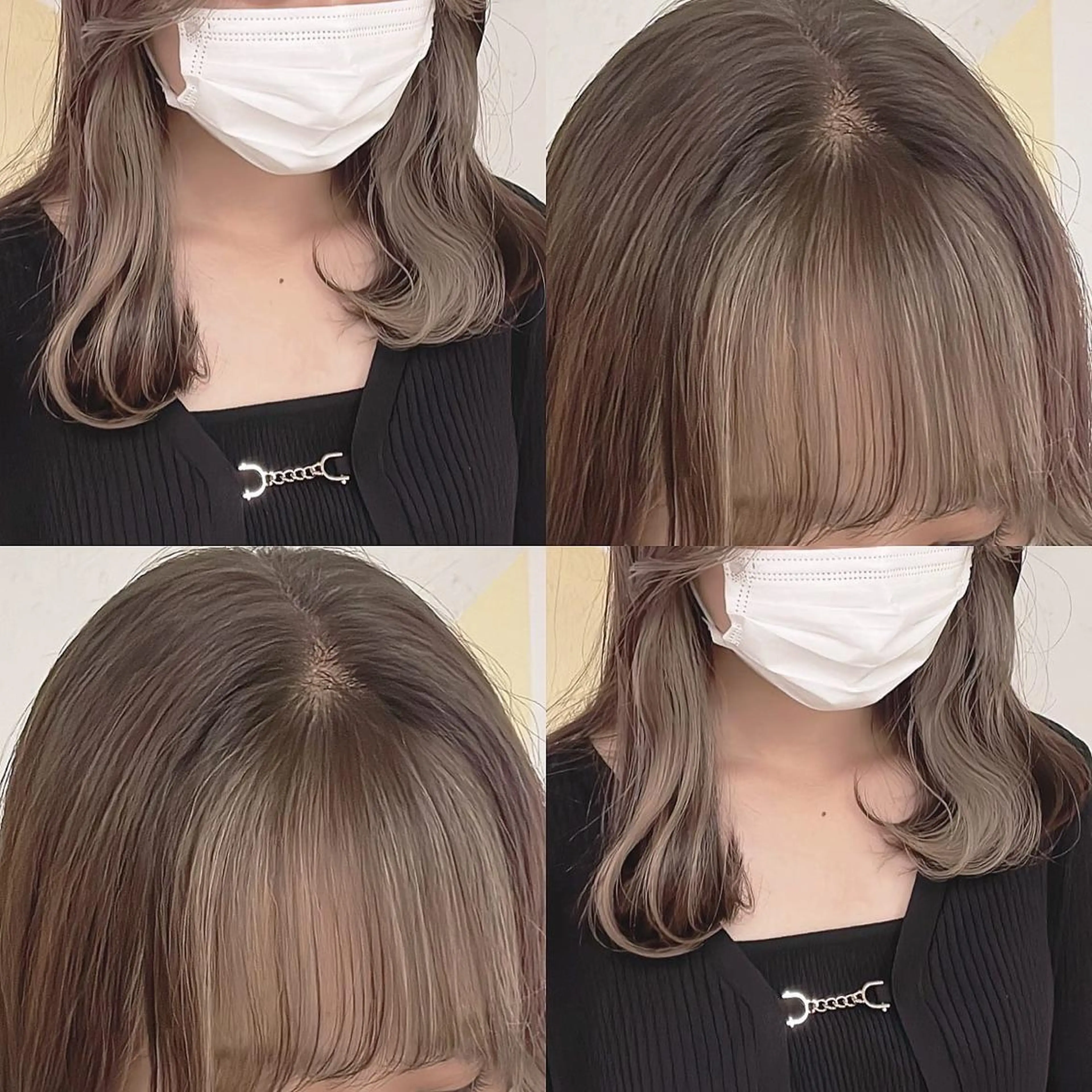 カラー ミストバング  フェイスフレーミング ヘアカラー トリートメント 渋谷:インナーカラー ／🍒エリカ🍒のヘアスタイル