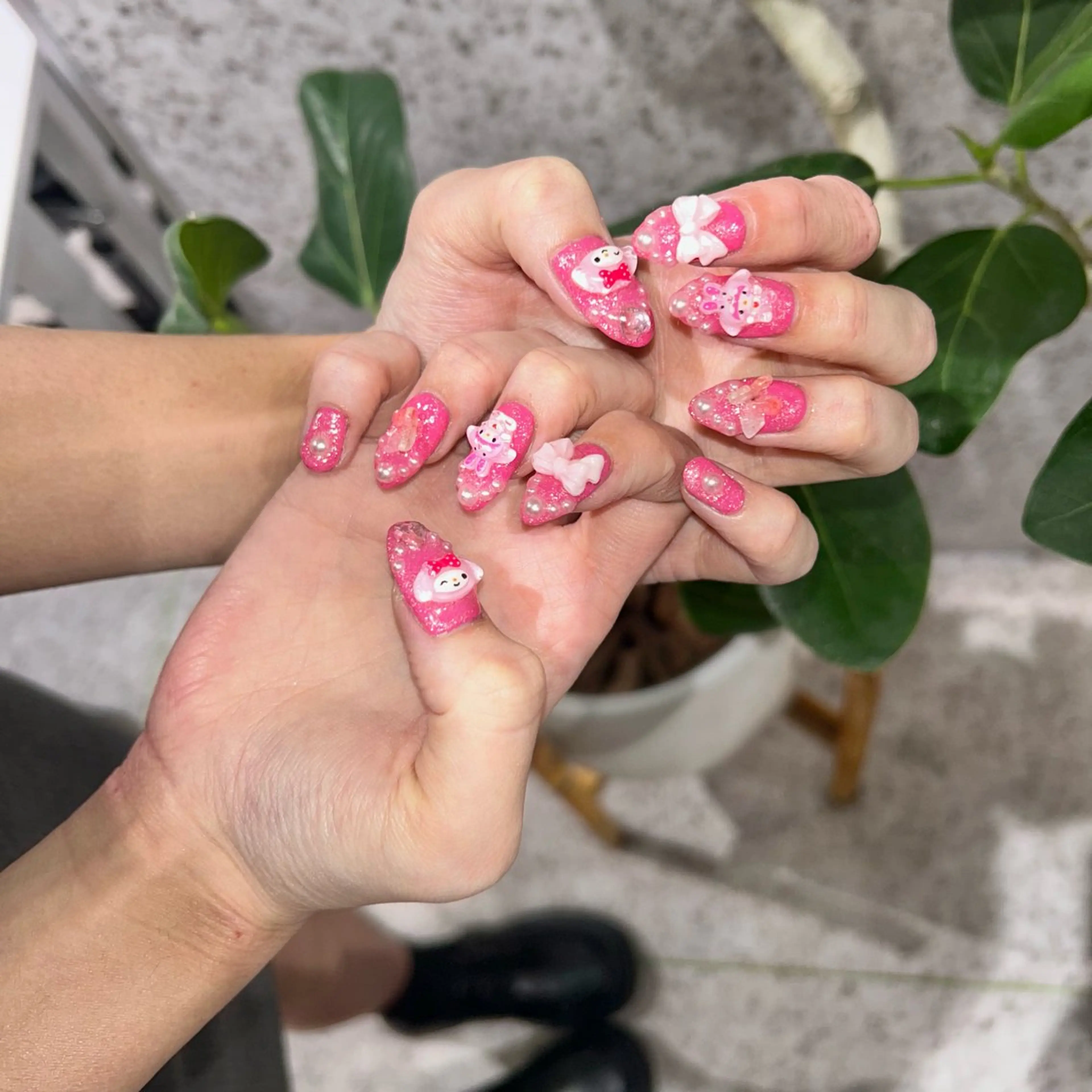 ネイル 成人式 長さ出し 韓国ネイル ショートネイル ハンドネイル ♡ハイトーン★ ネイル/しの♡のヘアスタイル