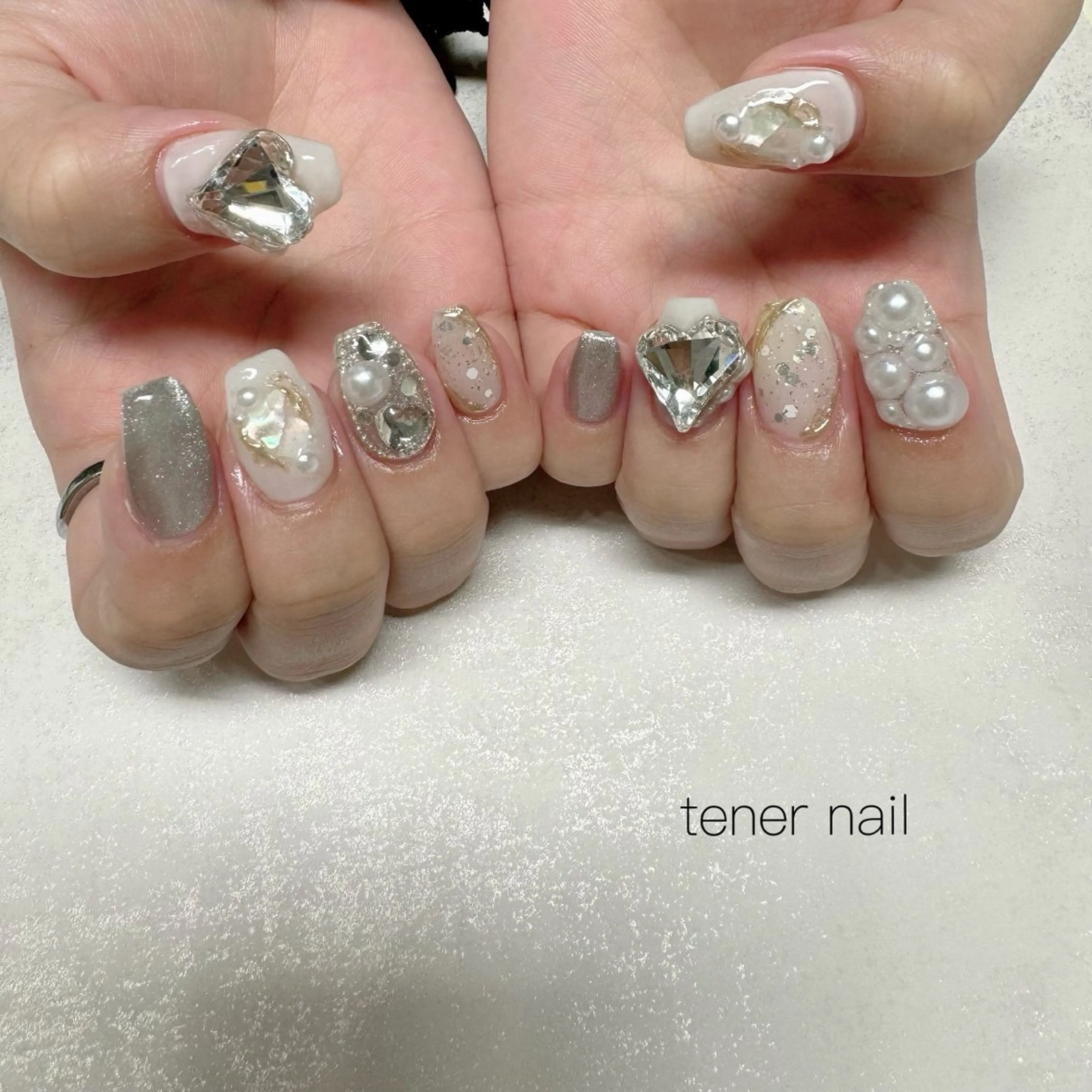 ネイル キラキラネイル ハンドネイル テネルネイル tener nailのネイルデザイン