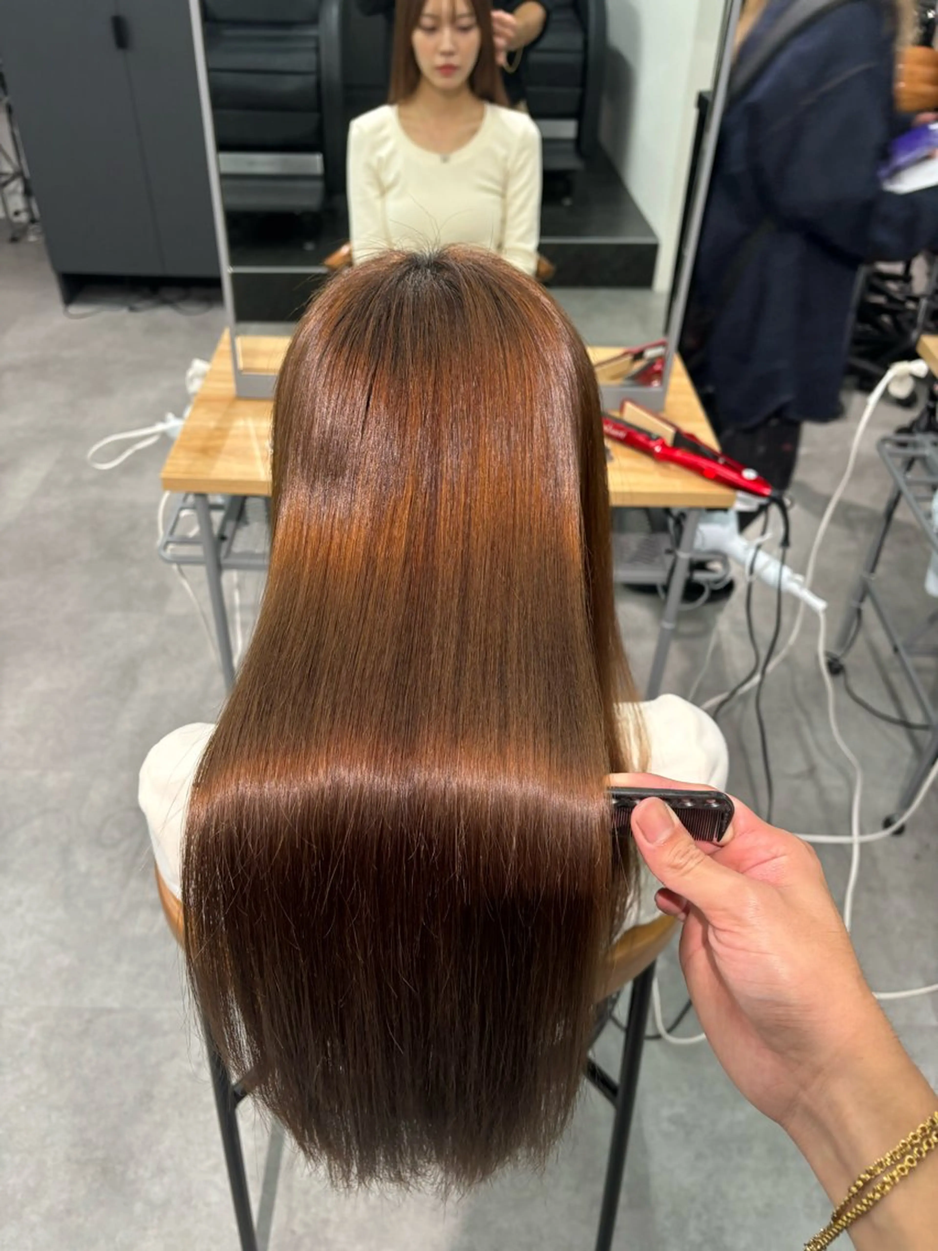 ロング 縮毛矯正 うる艶縮毛カラー✨ たいよう☀️のヘアスタイル