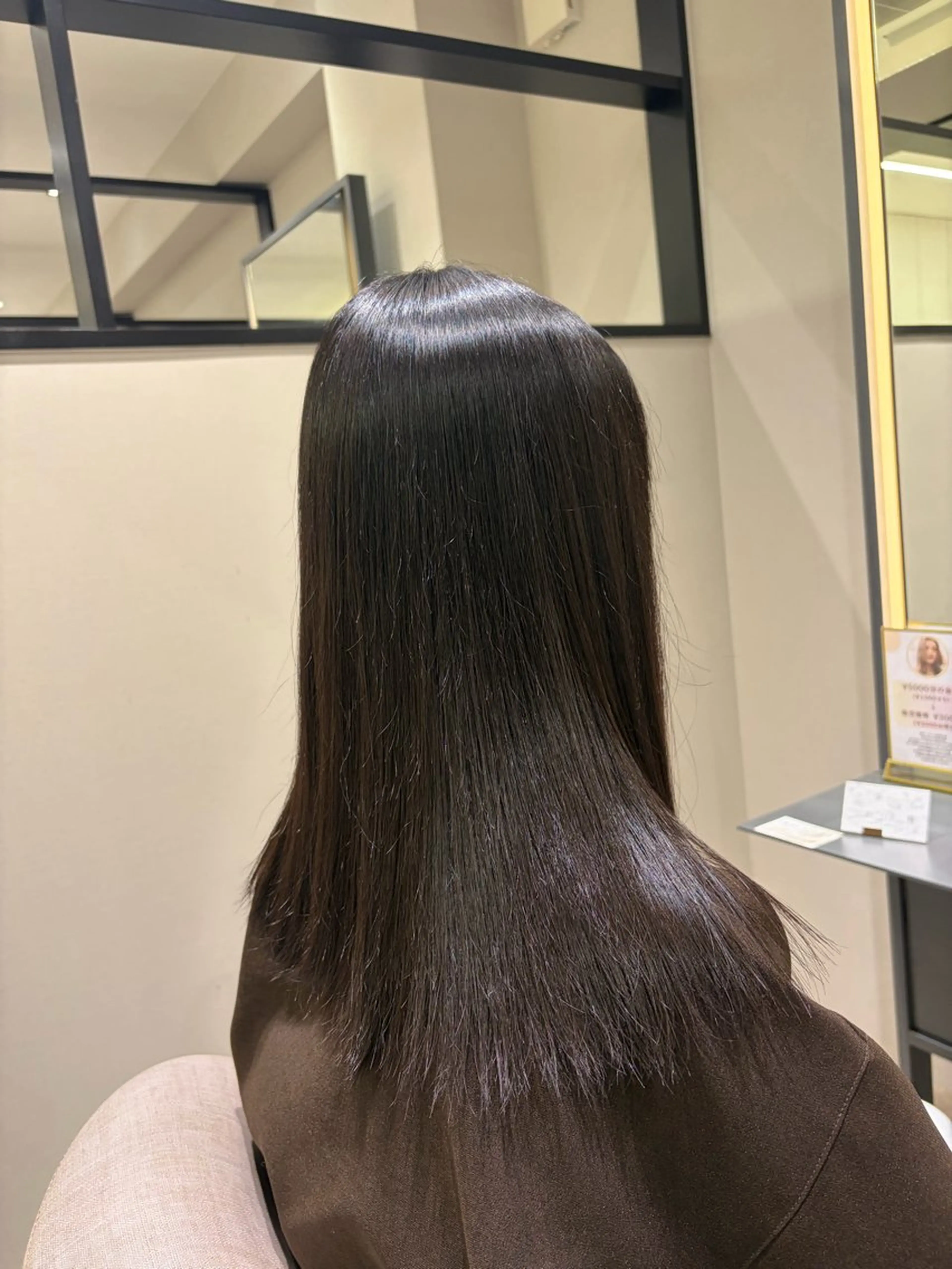 ロング 縮毛矯正 平日カットモデル 高岡/山崎開世のヘアスタイル