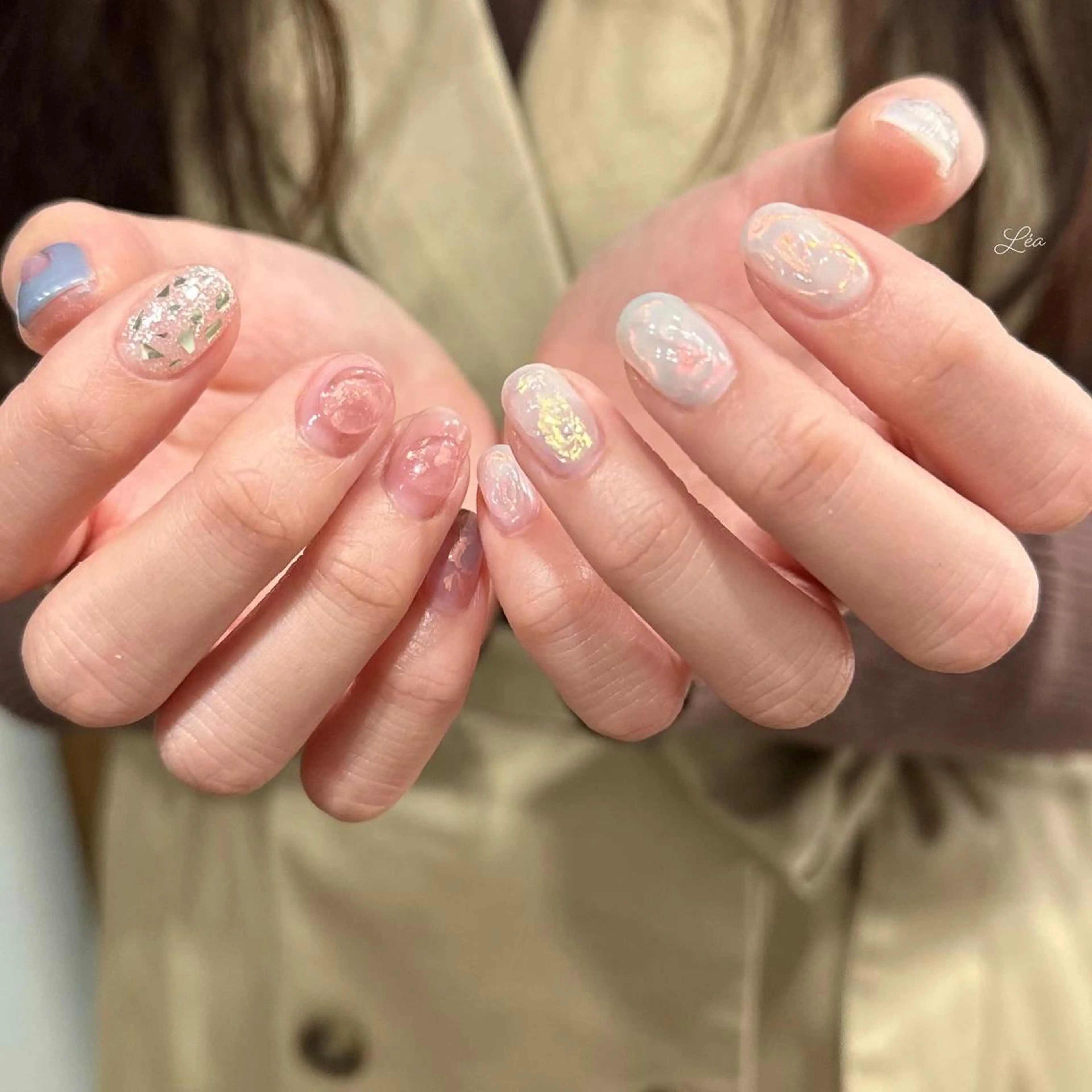 ネイル ジェルネイル 持ち込み パラジェル ソフトジェル Léa nailのネイルデザイン