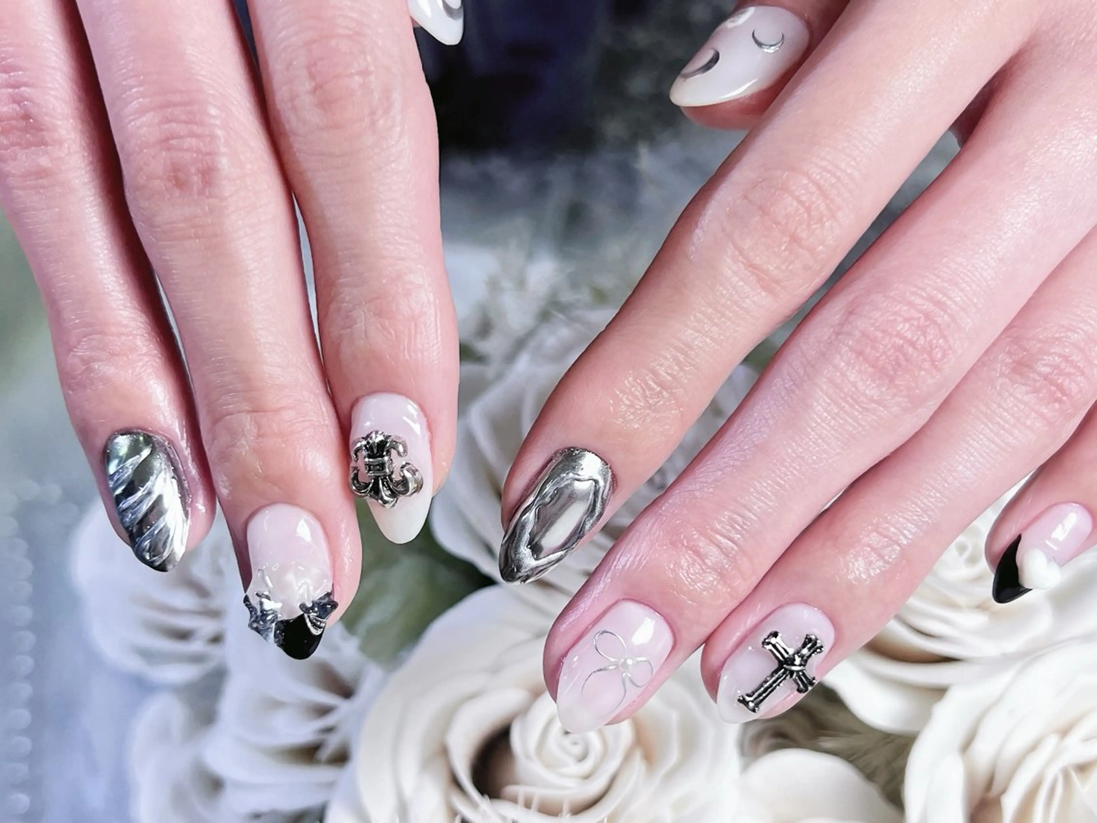 ネイル 韓国ネイル 持ち込み スカルプネイル ワンホンネイル ハンドネイル Painty nailのネイルデザイン