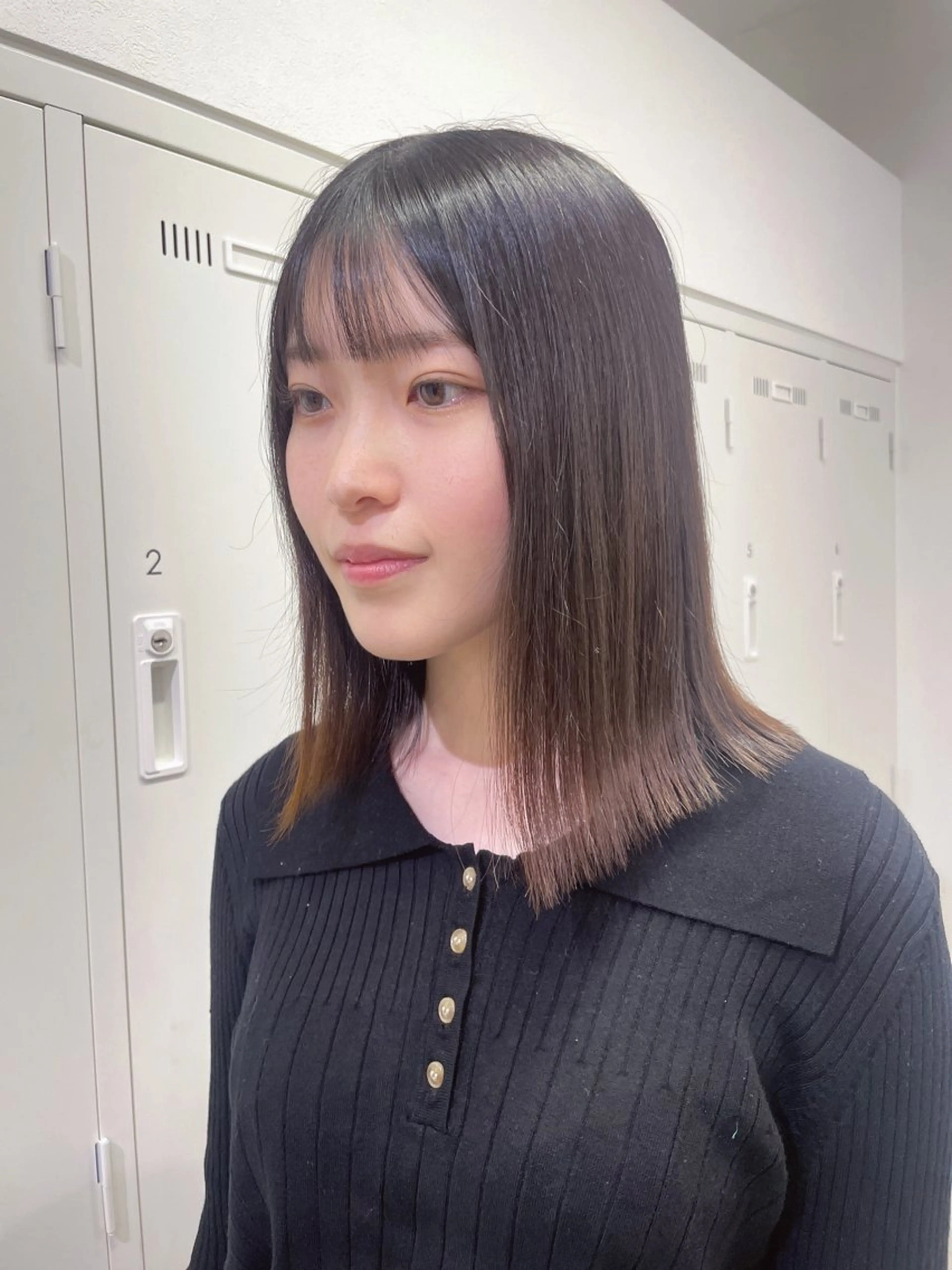 ミディアム 縮毛矯正 トリートメント 福島成美/髪質改善 縮毛矯正/カラーのヘアスタイル