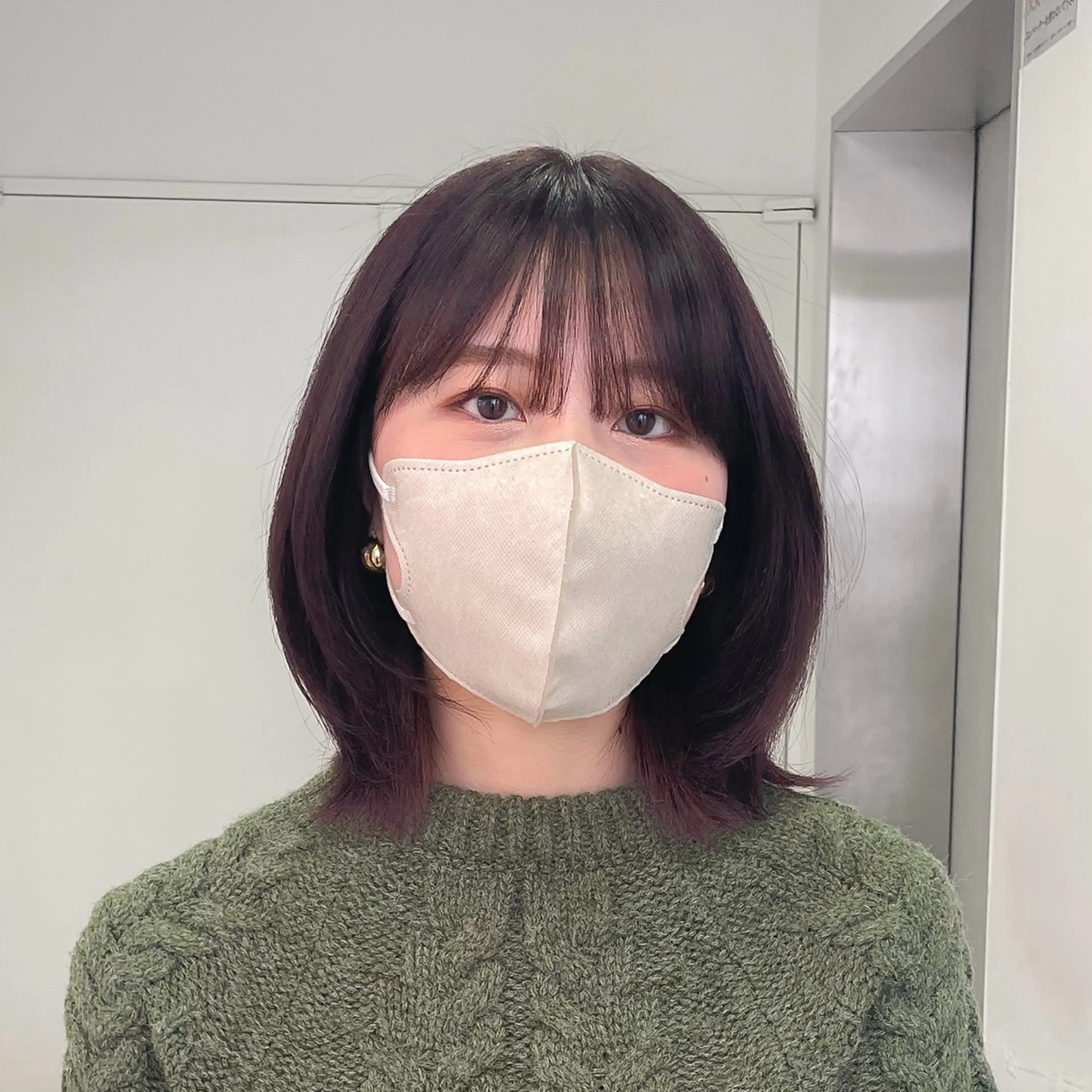 ミディアム カラー ラベンダーカラー ボブ くびれヘア カット トリートメント 三宅健太/レイヤー/ ボブ/透明感カラーのヘアスタイル