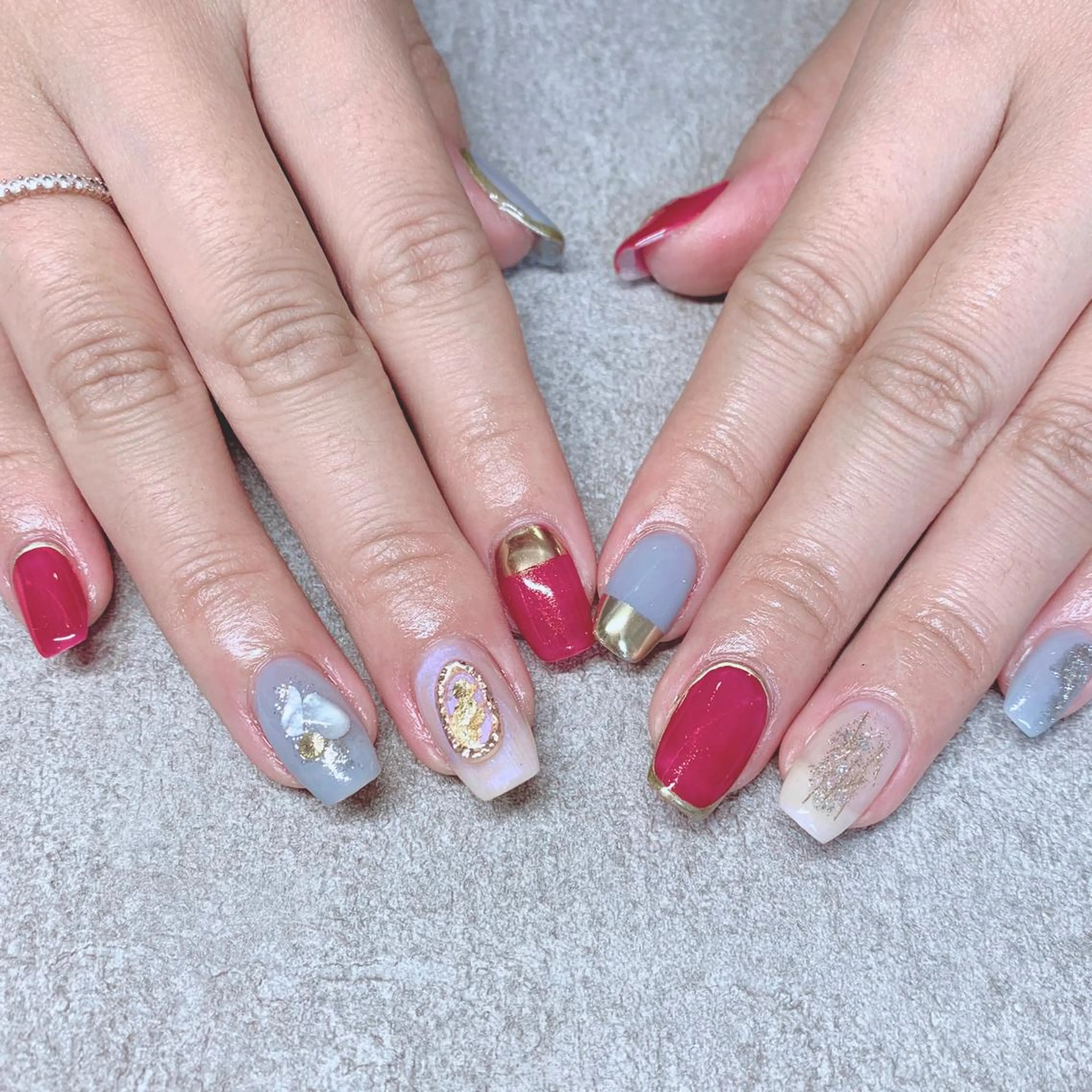 カラー ネイル ハンドネイル Cozy_ ilumのネイルデザイン