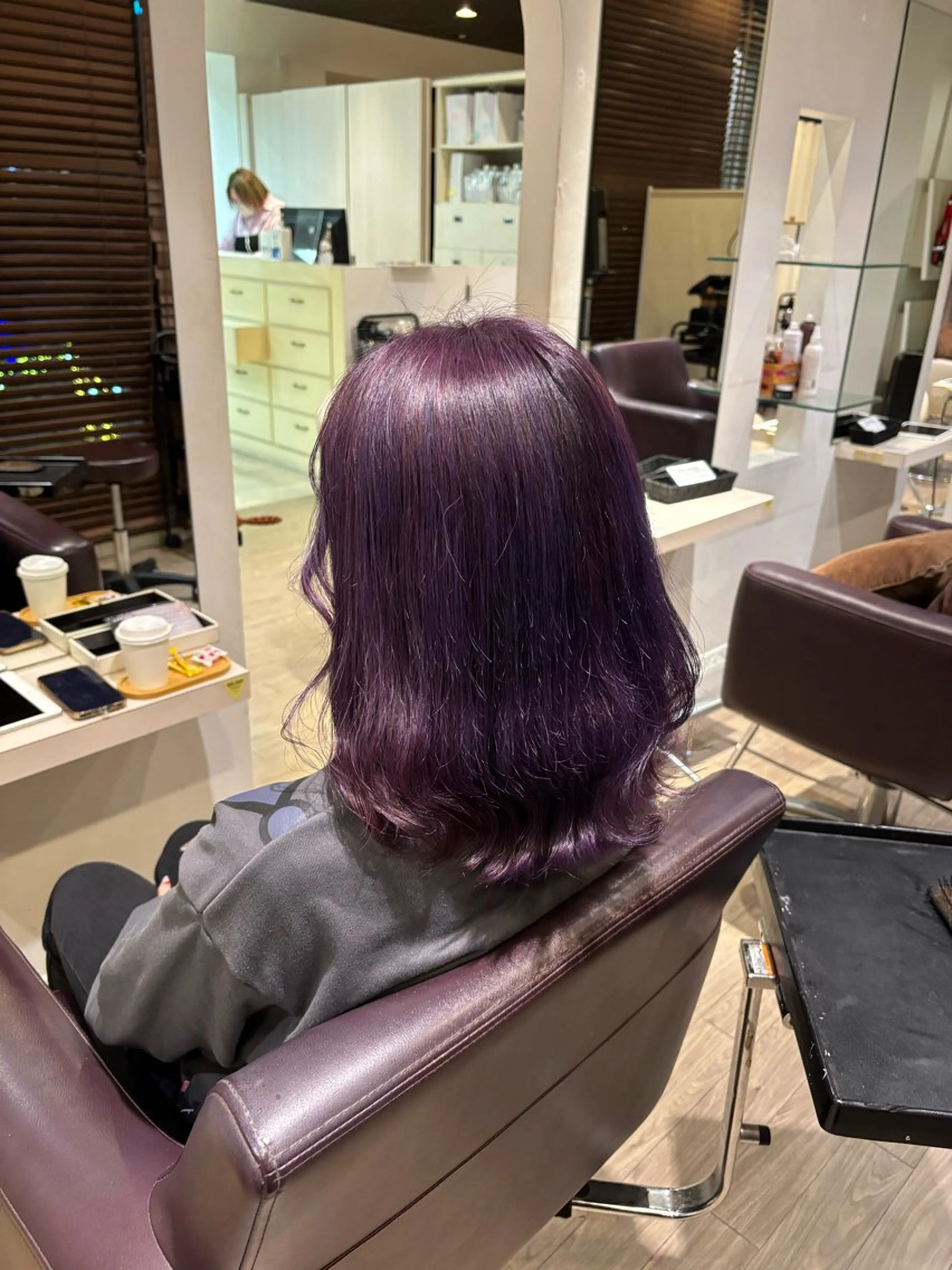 ミディアム カラー はるか/阪急茨木/髪 質改善/透明感カラーのヘアスタイル