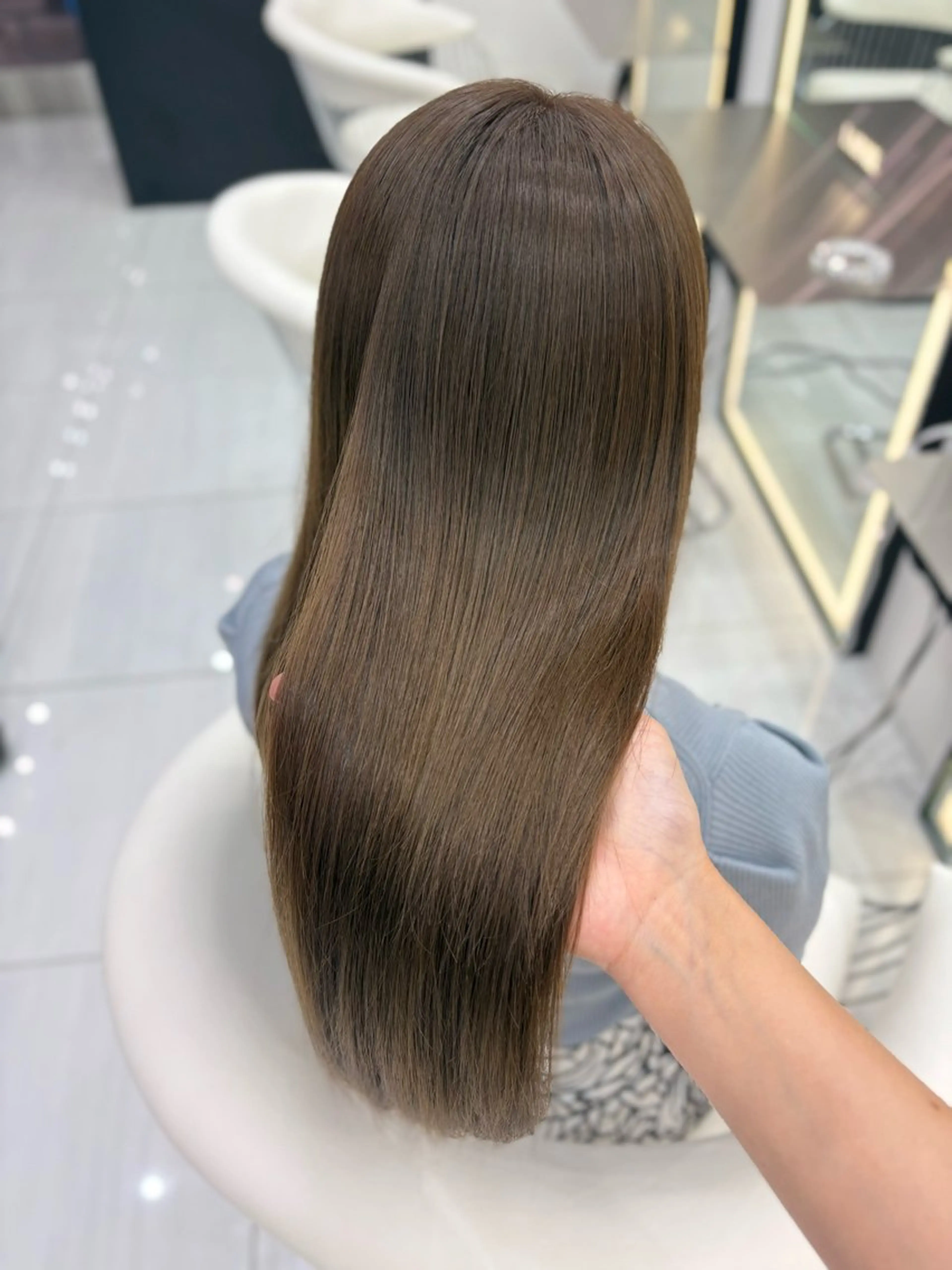 ロング カラー カット ヘアカラー トリートメント ヘッドスパ 新宿/韓国ヘア 中明度カラー/かやのヘアスタイル