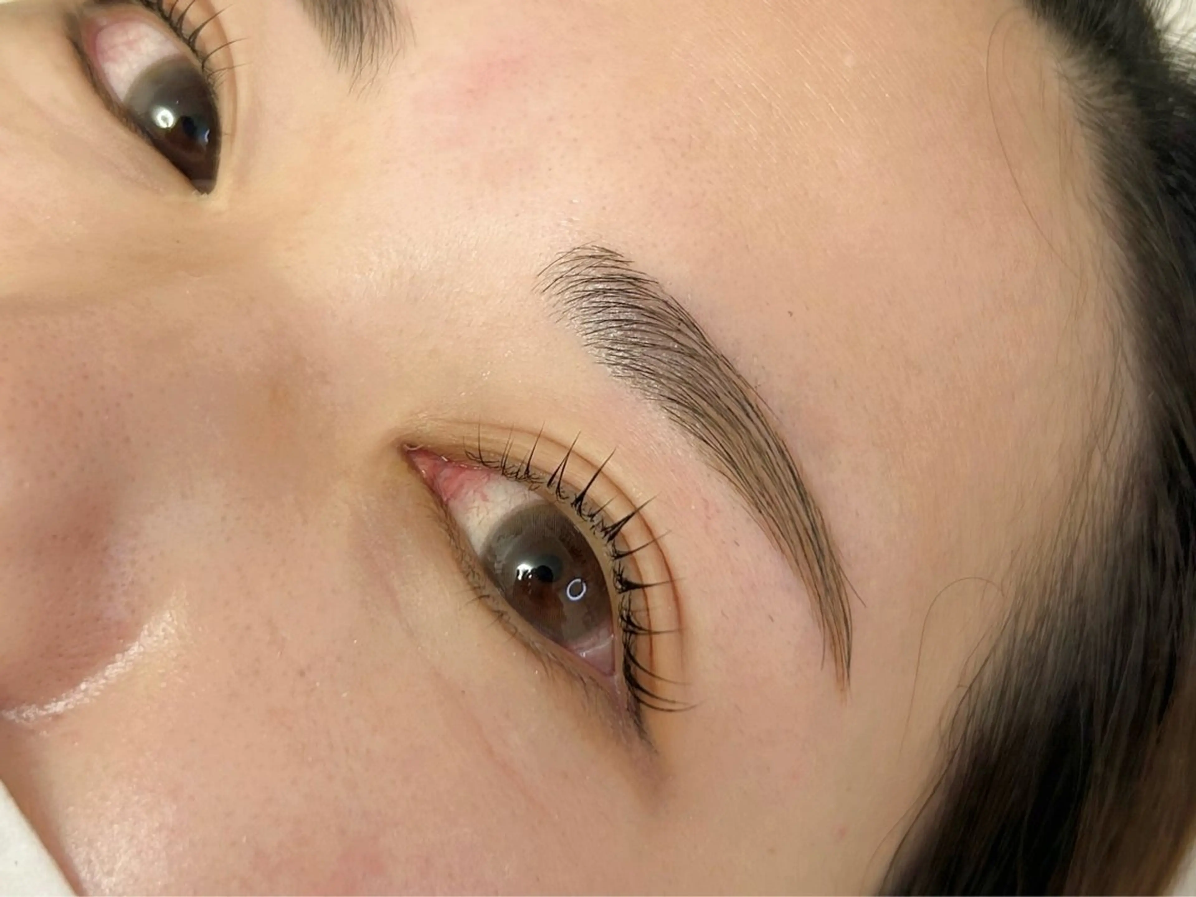 【平日限定】まつ毛パーマ×アイブロウワックス（間引きなし）※メイクは時間ある時のみの写真