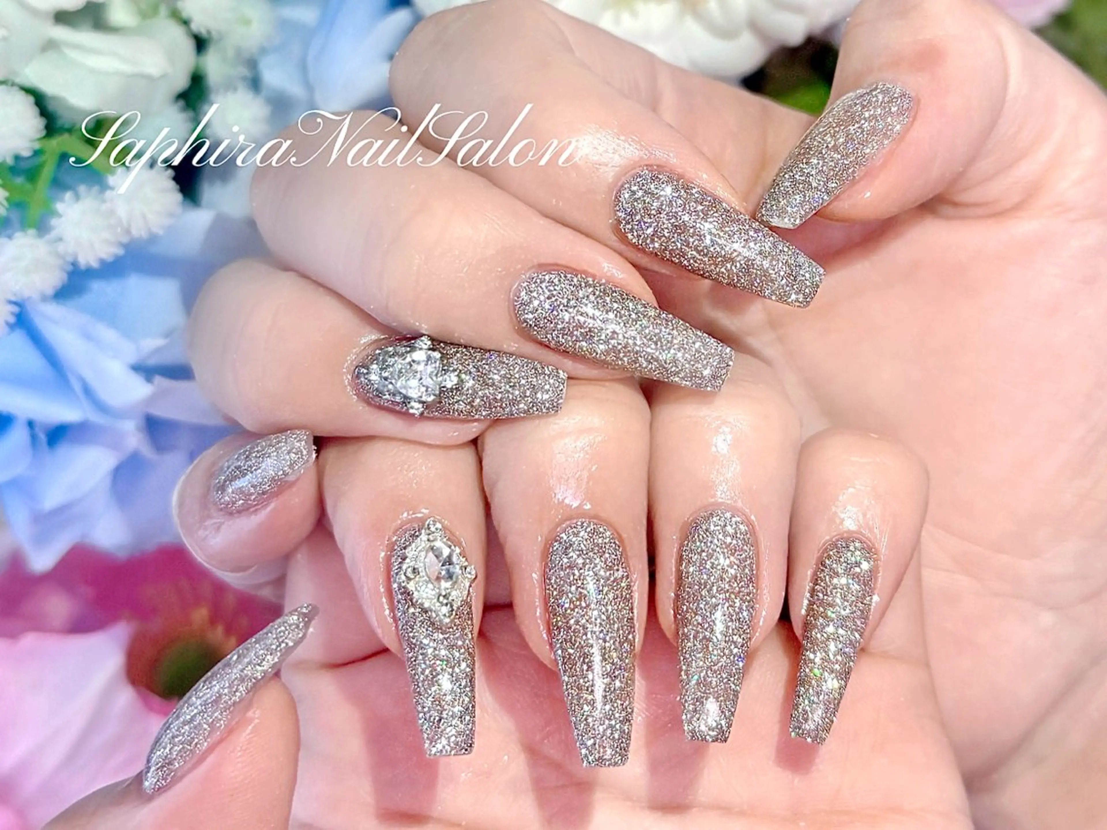 カラー ハンドネイル Saphiraネイル サロン錦糸町のネイルデザイン