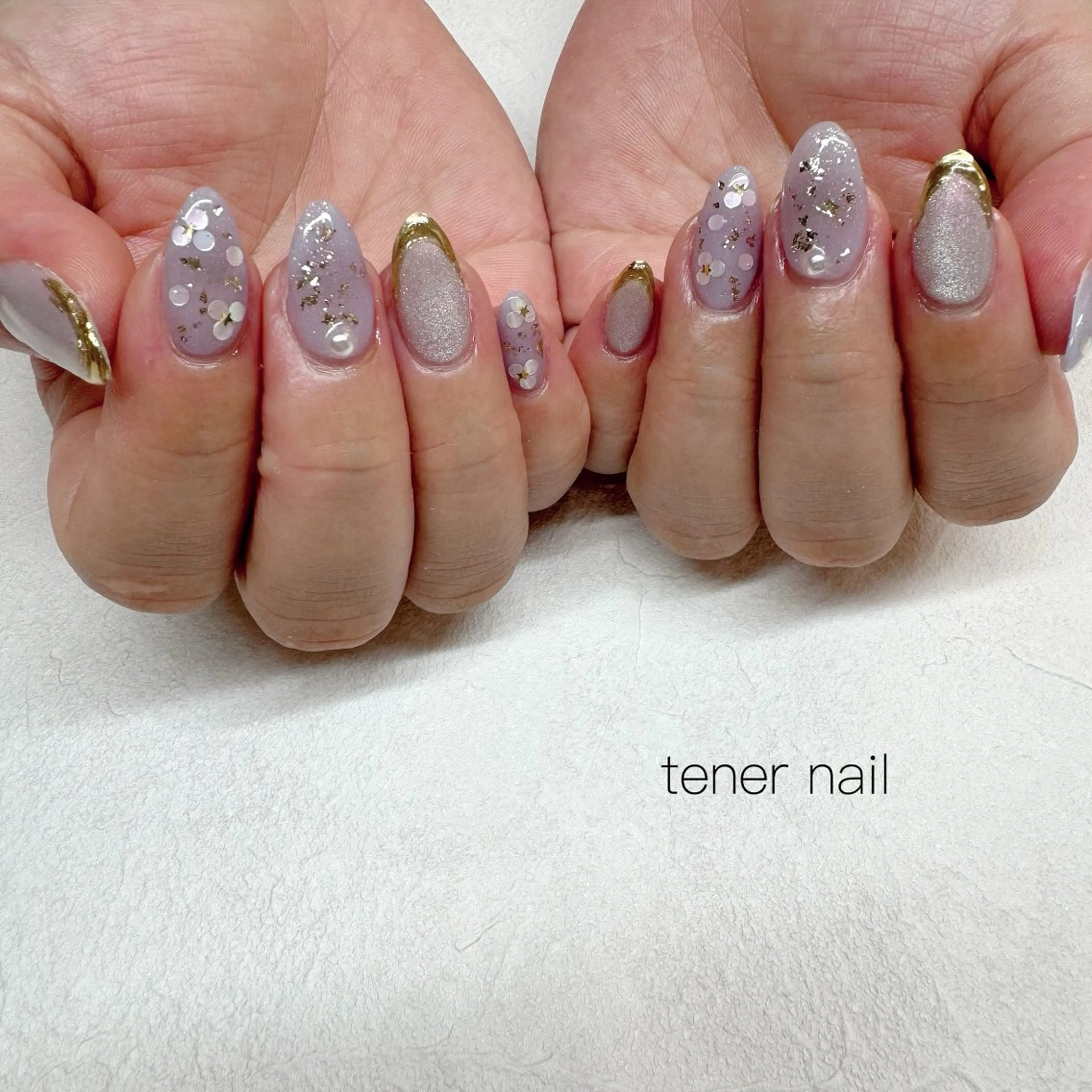ネイル マグネットネイル パープル ハンドネイル tener  nail  テネルネイル所属・テネルネイル tener nailのネイルデザイン