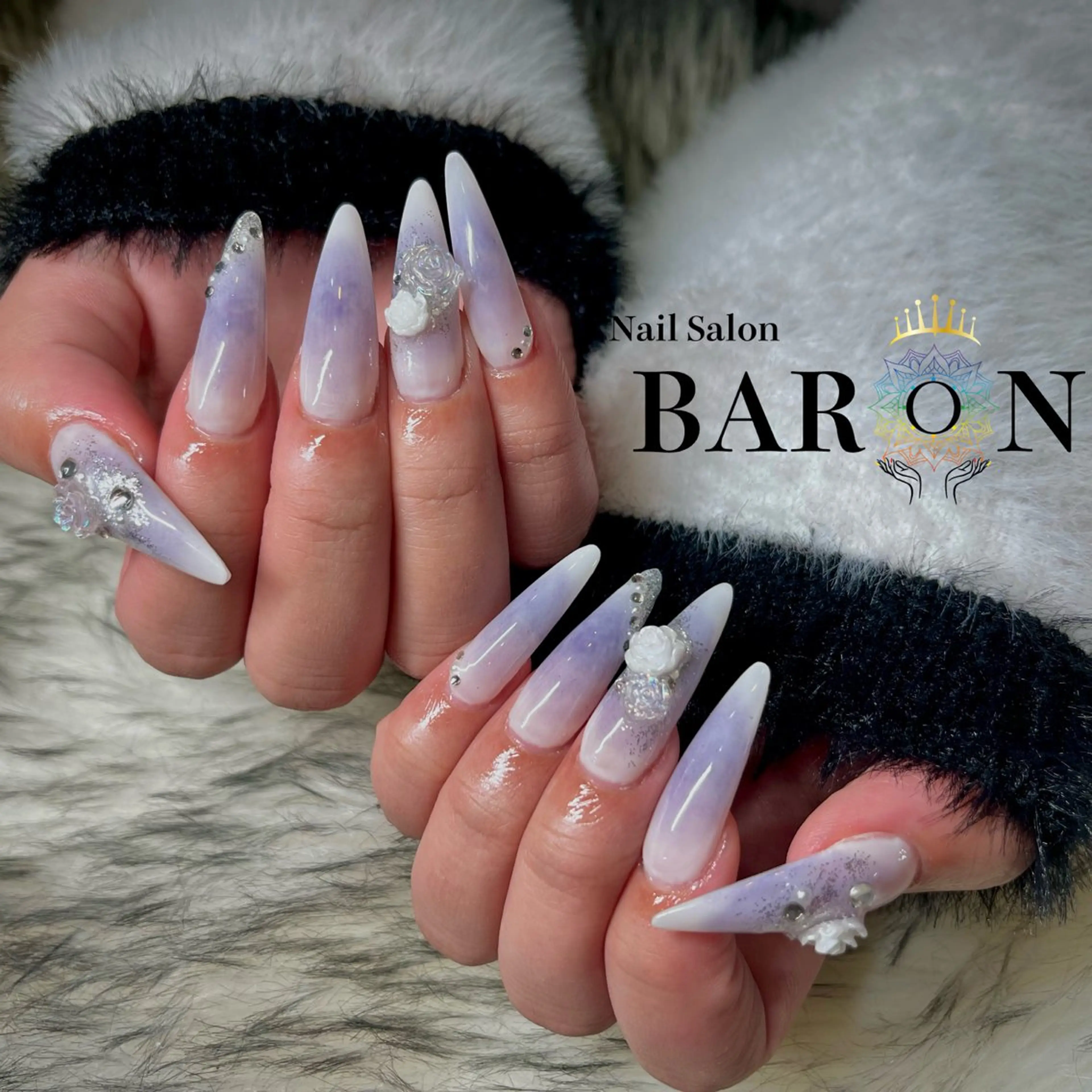 ネイル 成人式 ハンドネイル ☆SAKI☆ BARON 店長のネイルデザイン