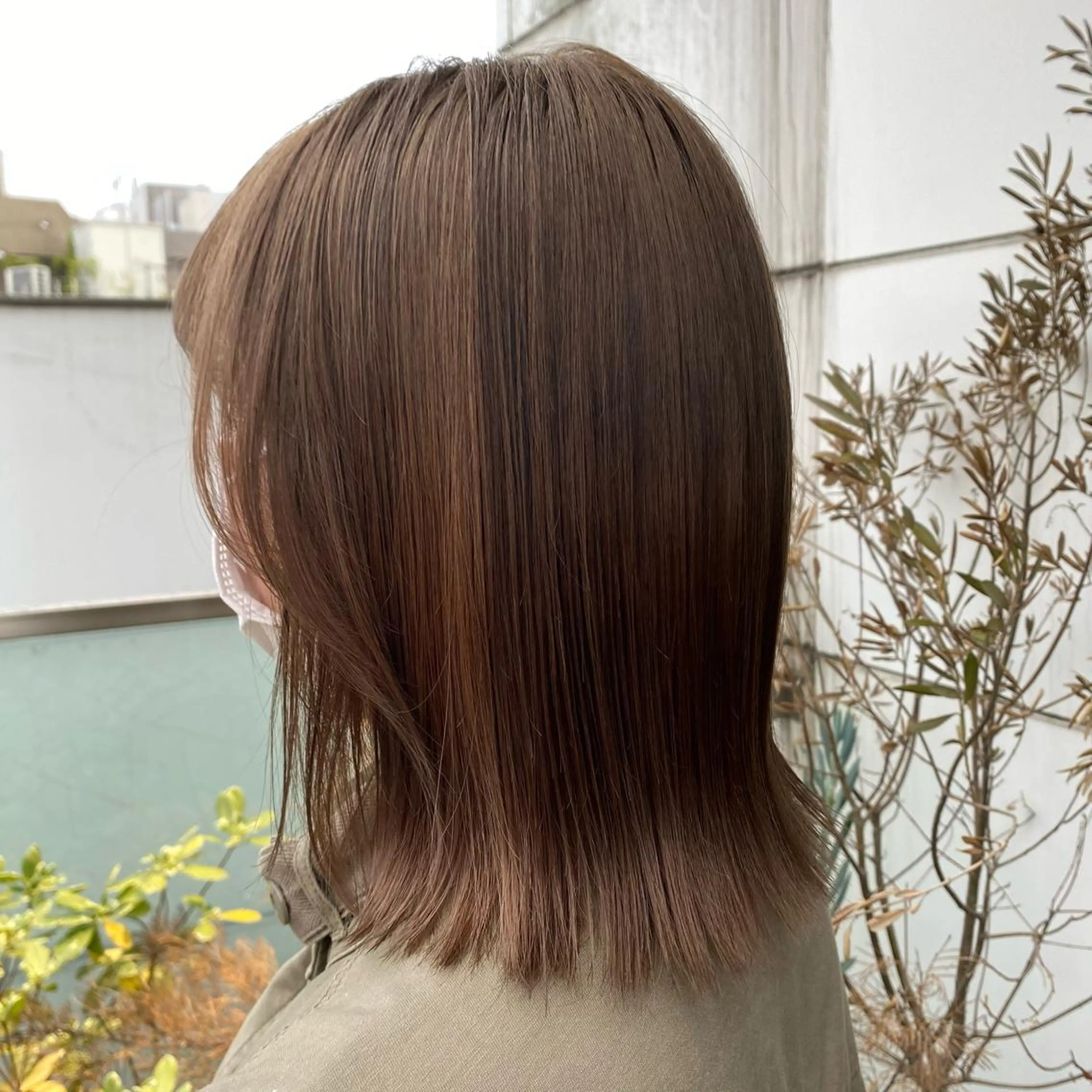 ミディアム カラー ヘアアレンジ ベージュカラー ブリーチ カット ヘアカラー トリートメント ヘッドスパ 押切 響　のヘアスタイル