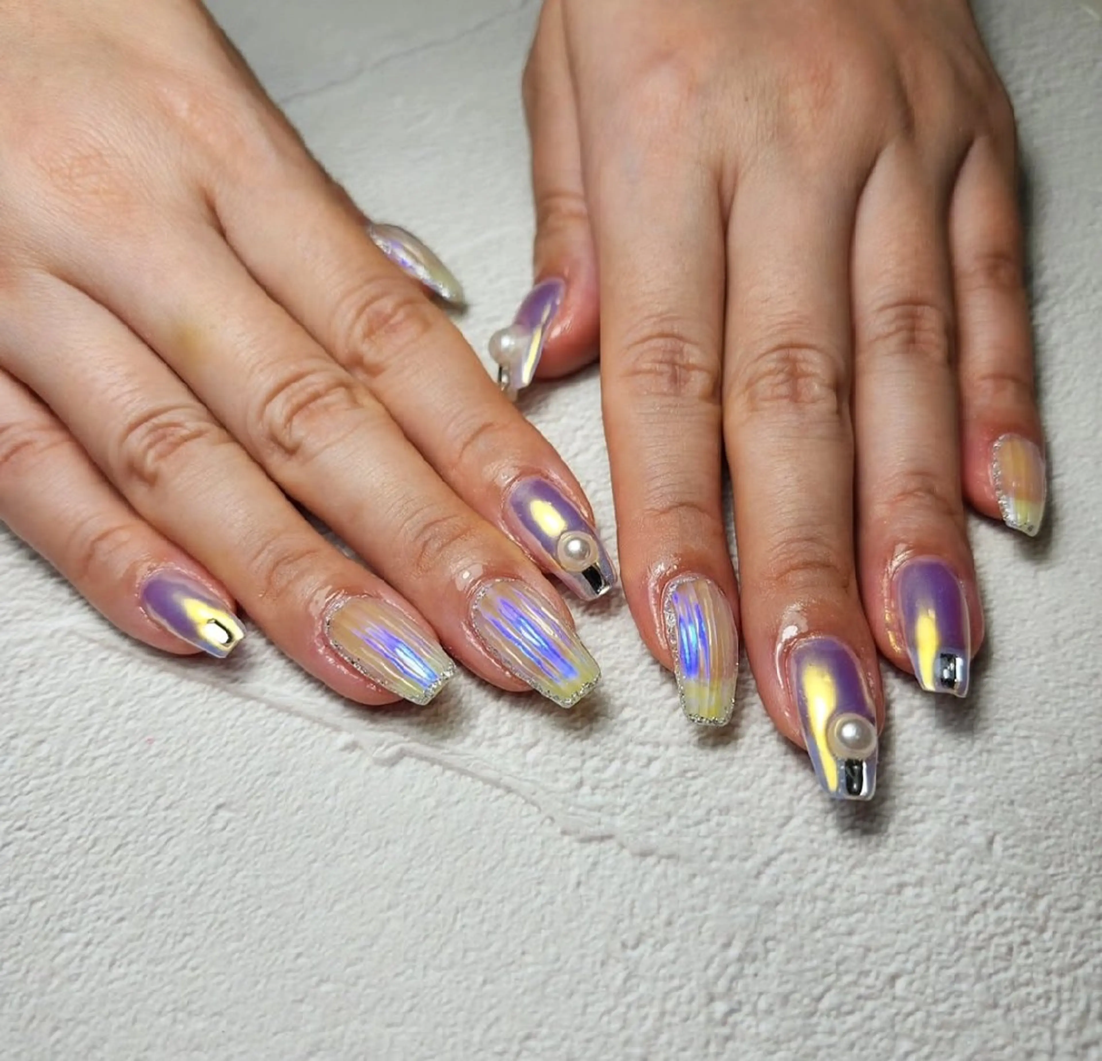 ネイル オーロラネイル 持ち込み FLORANZ TANAKAのネイルデザイン