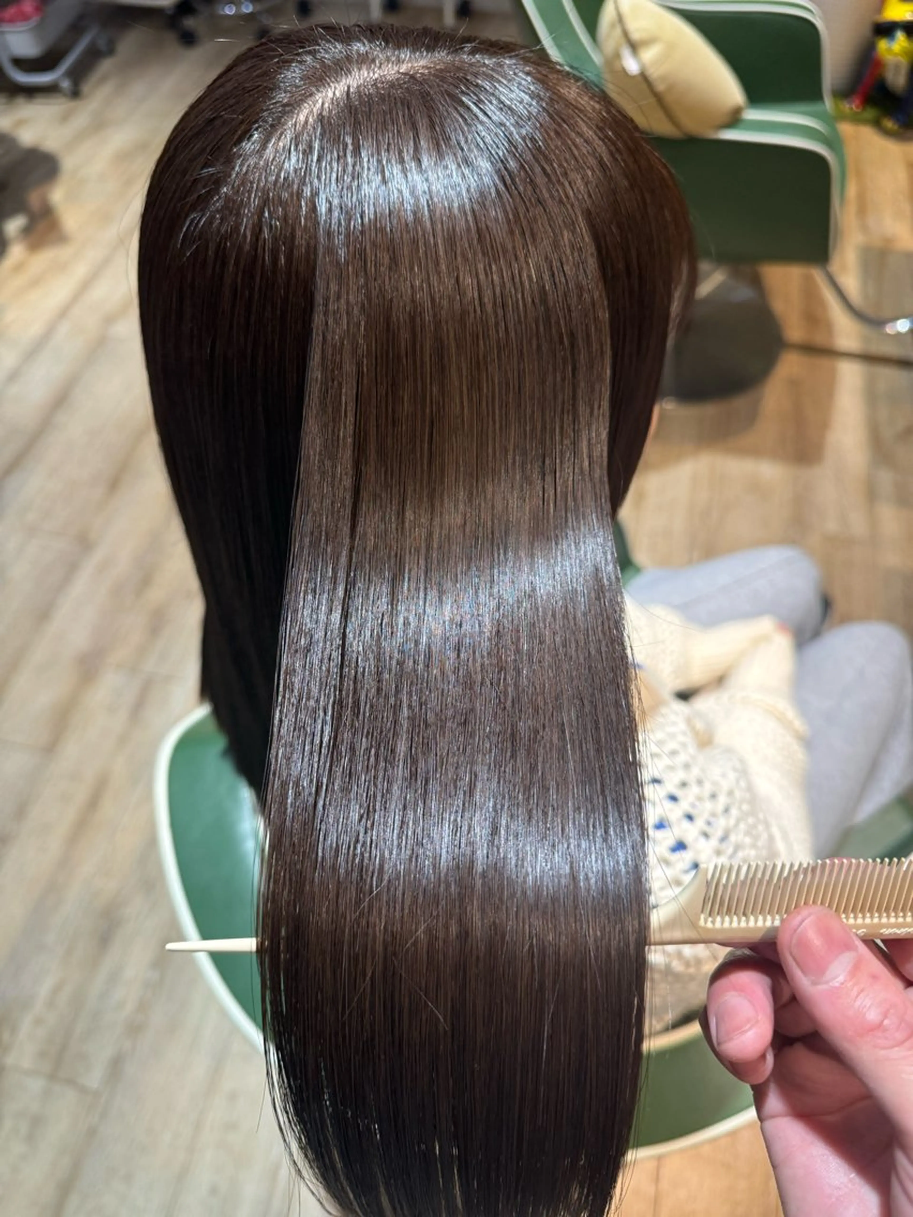 ロング カット ヘアカラー 縮毛矯正 トリートメント 艶美髪マスター 店長✂︎YUKKEのヘアスタイル