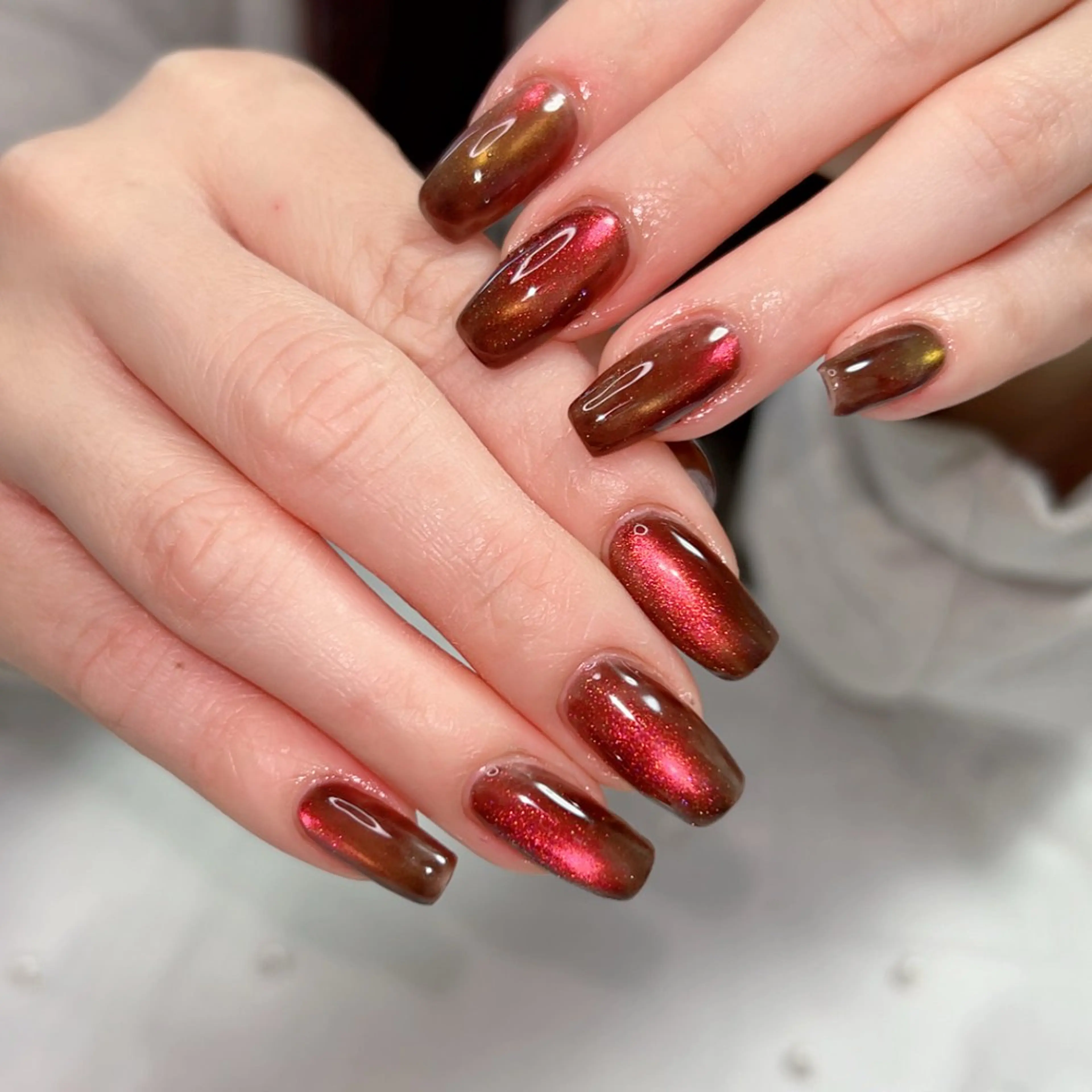 ネイル アートネイル フレンチネイル ジェルネイル グラデーション マグネットネイル ハンドネイル Cute Tips nailのネイルデザイン