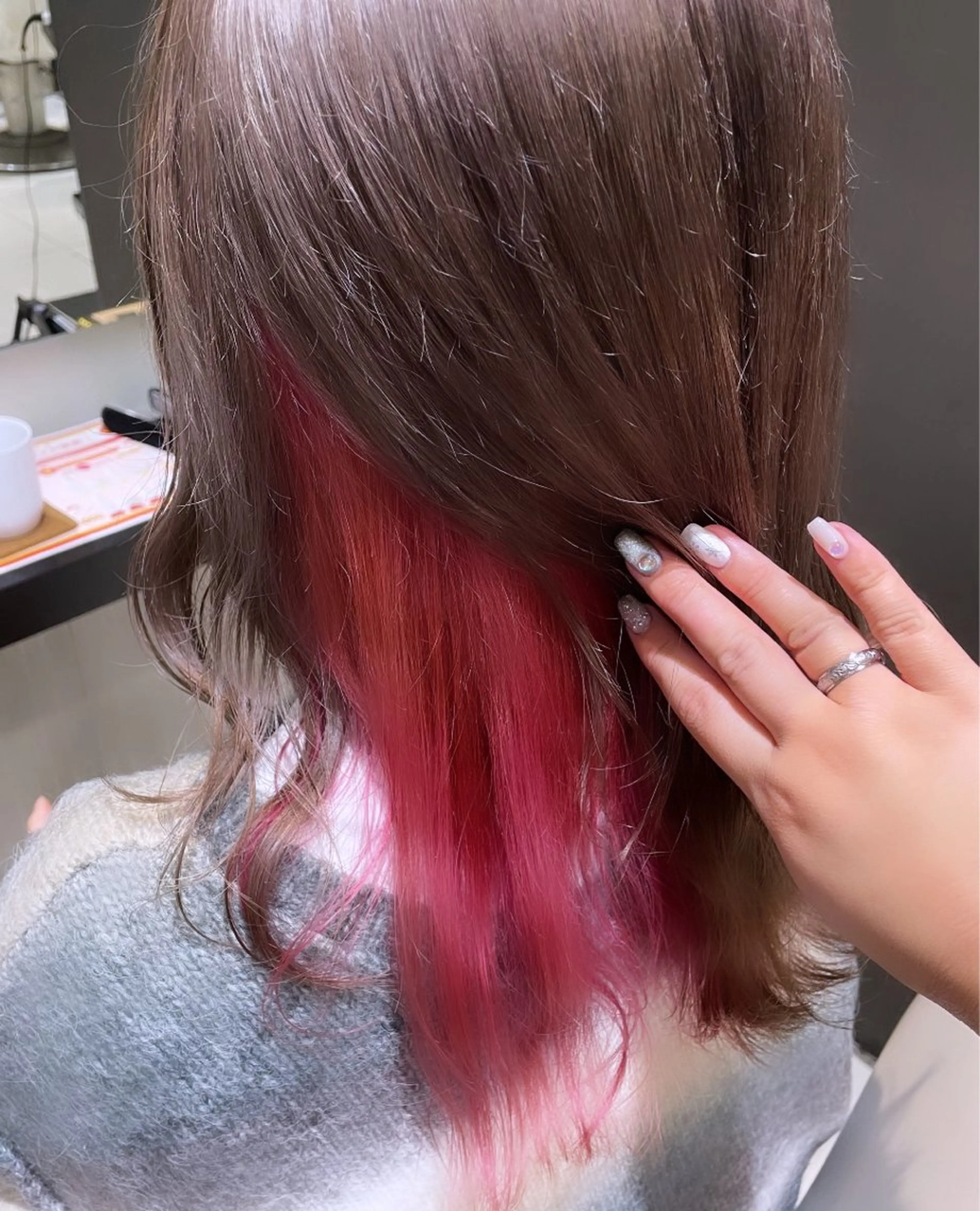 セミロング カラー ヘアカラー トリートメント 💞暖色カラー 💞risaのヘアスタイル