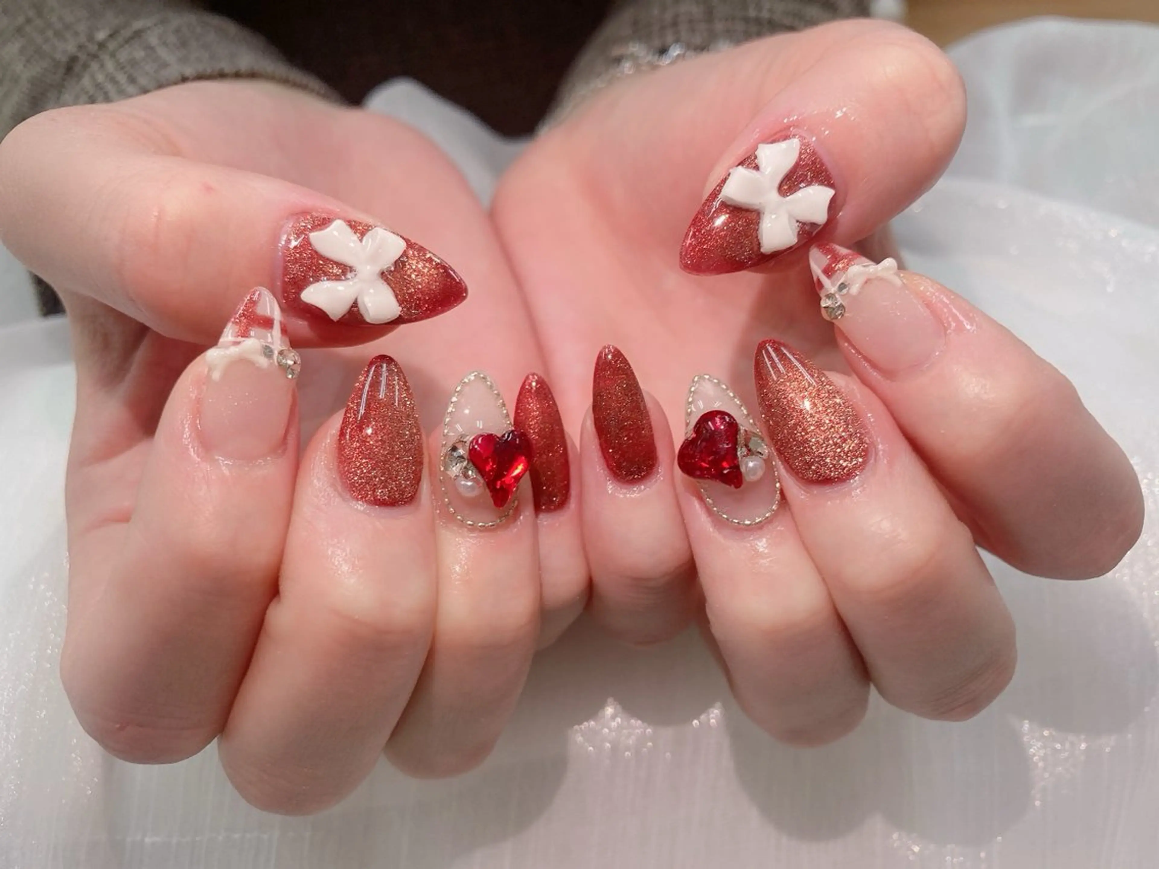 キッズ ネイル フレンチネイル グラデーション マグネットネイル ニュアンスネイル オフィスネイル ハンドネイル ハンドケア Hara Nail 【持ち込みOK】のネイルデザイン