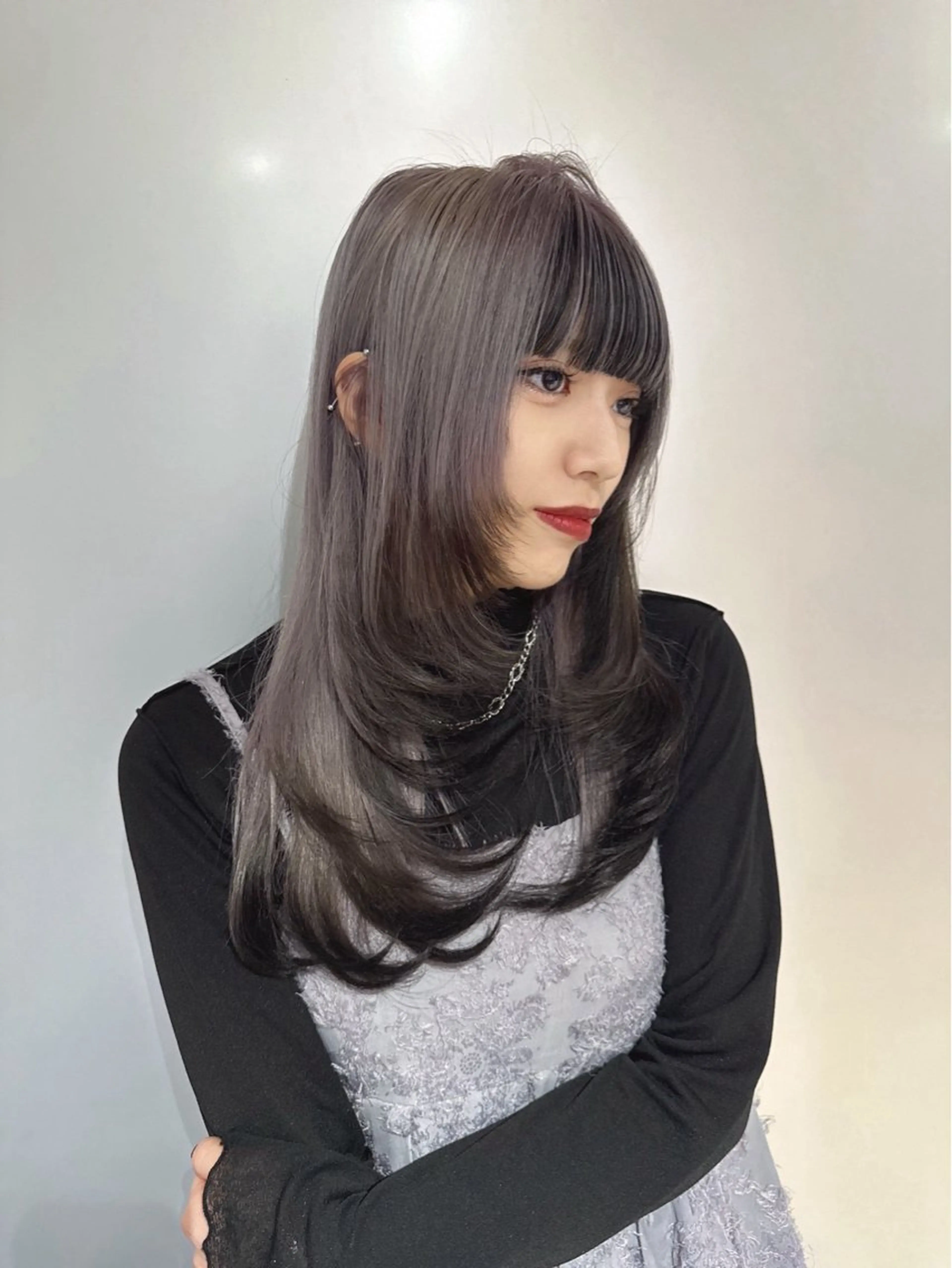 ロング カラー エクステ 艶髪×透明感カラー りなのヘアスタイル
