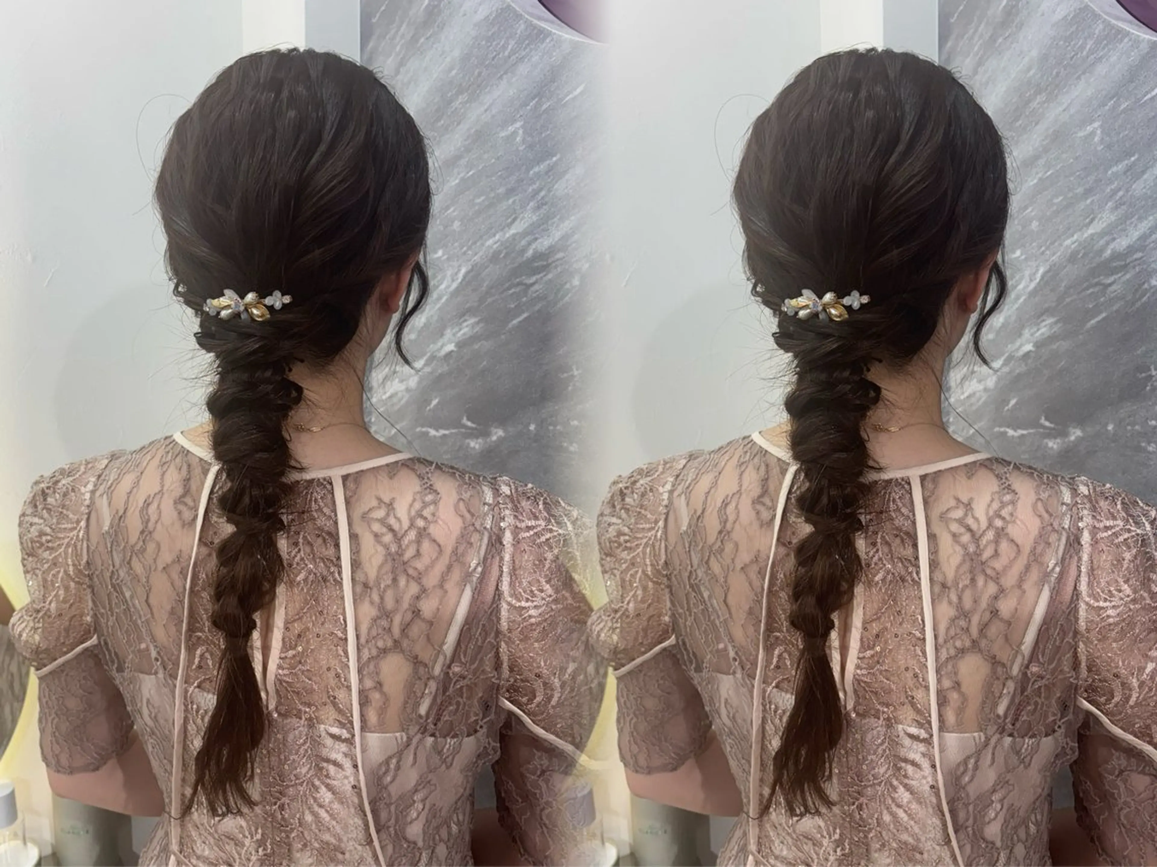 セミロング カラー パーマ ヘアアレンジ ヘアセット 🤍韓国風レイヤー/ 艶髪🤍鳥越美羽のヘアスタイル