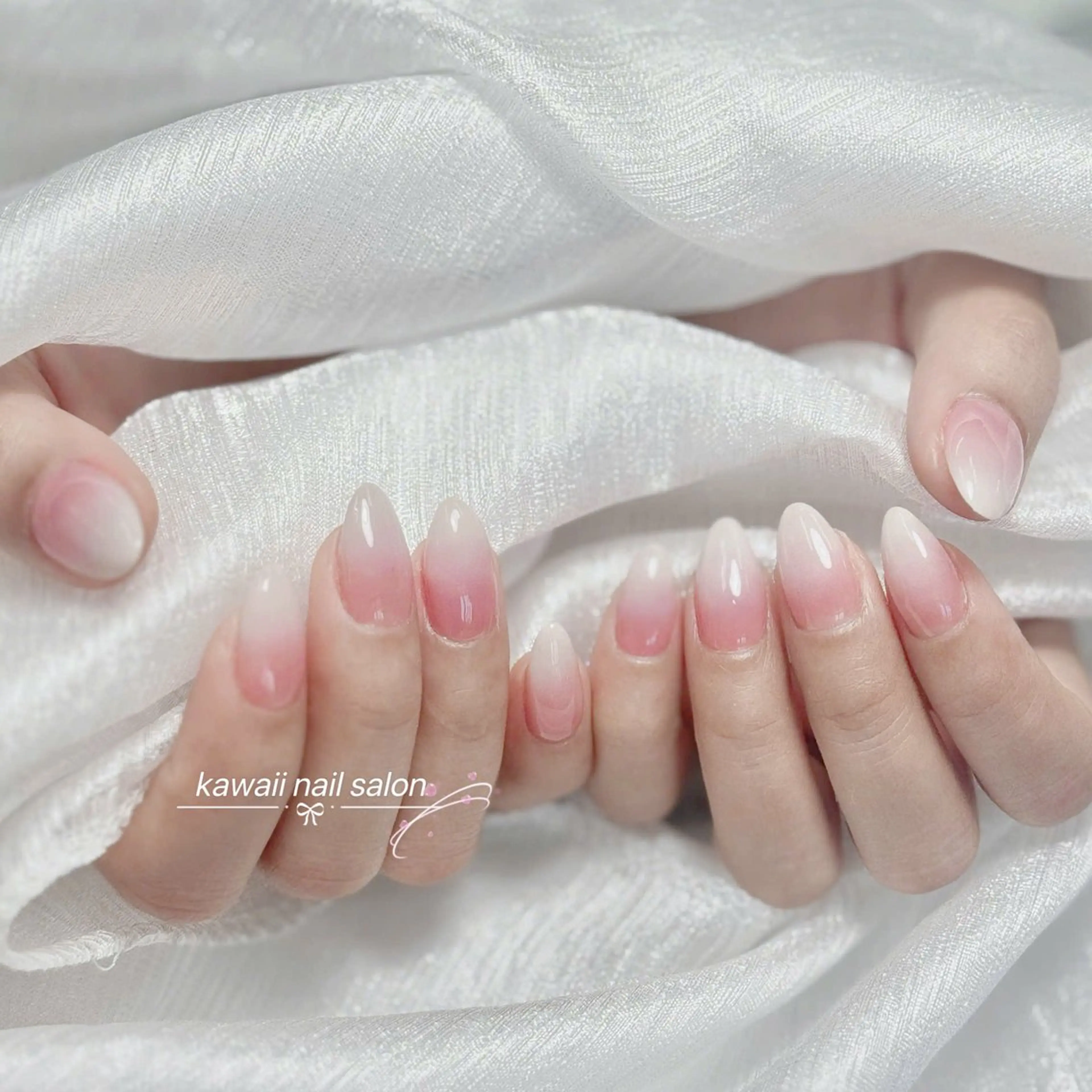 ネイル チークネイル ドット フレンチネイル 韓国ネイル レース Kawaii Chiba nailのネイルデザイン