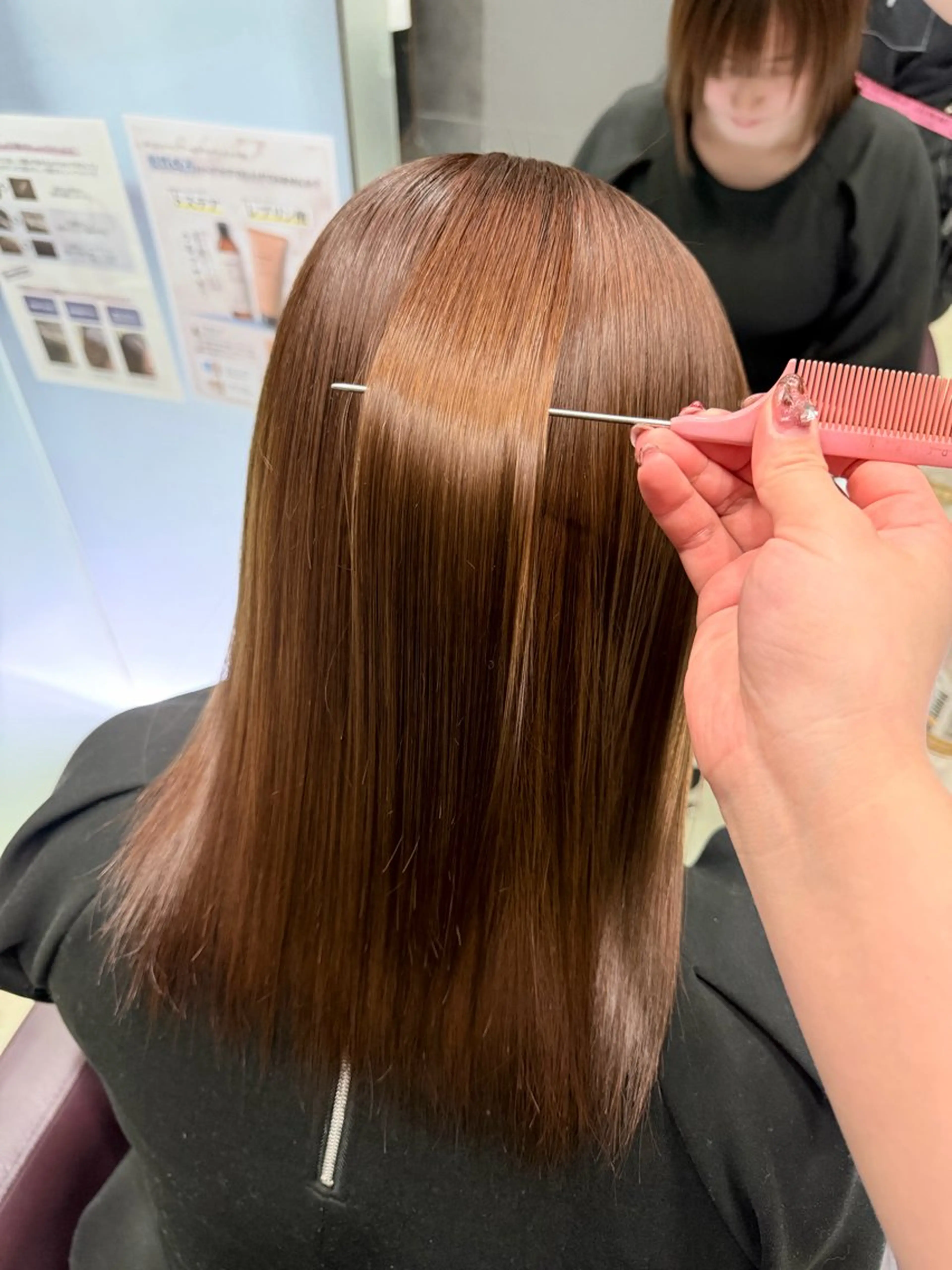 ミディアム パーマ 縮毛矯正 加藤 奈菜のヘアスタイル