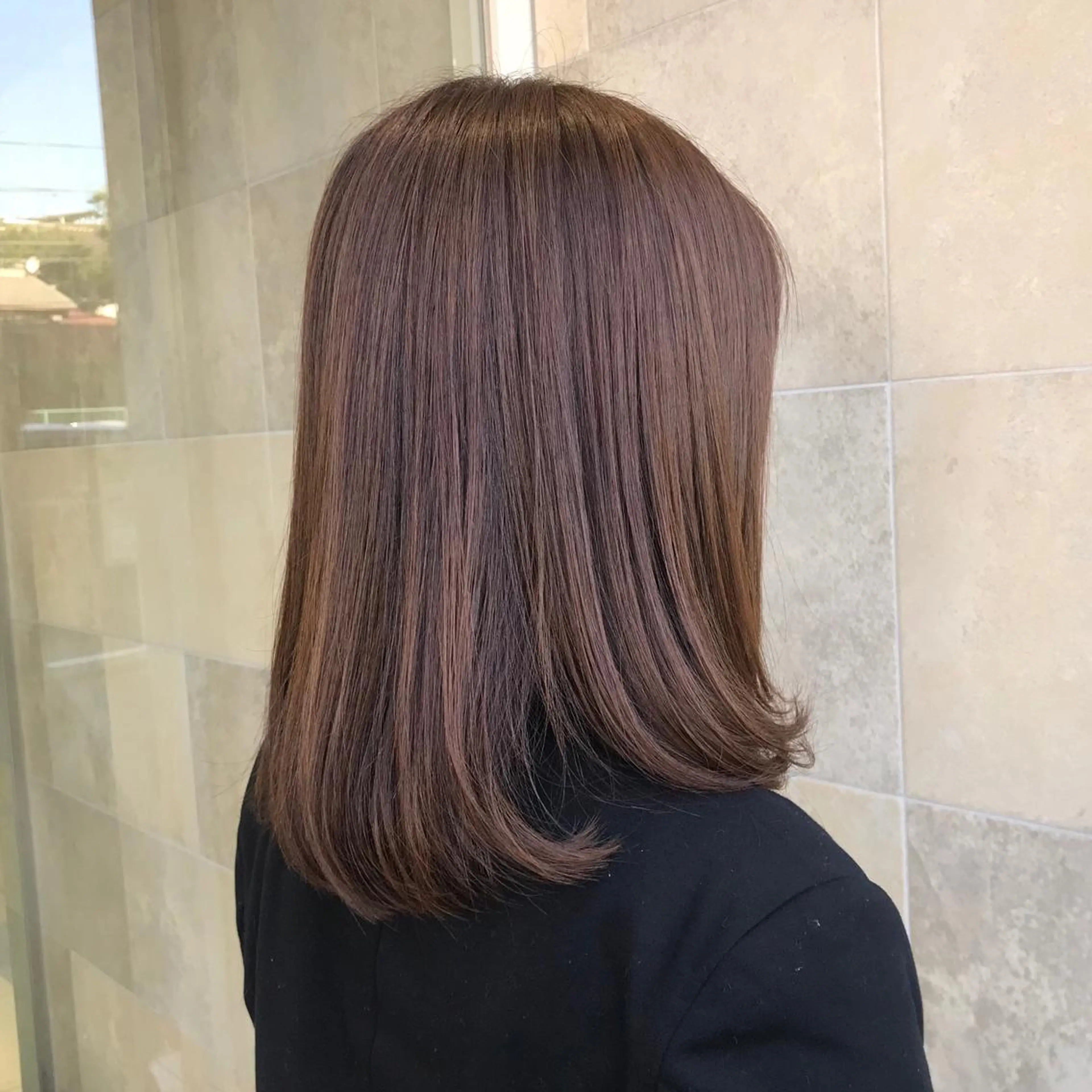 ミディアム カラー カット ヘアカラー トリートメント 田中 あかねのヘアスタイル