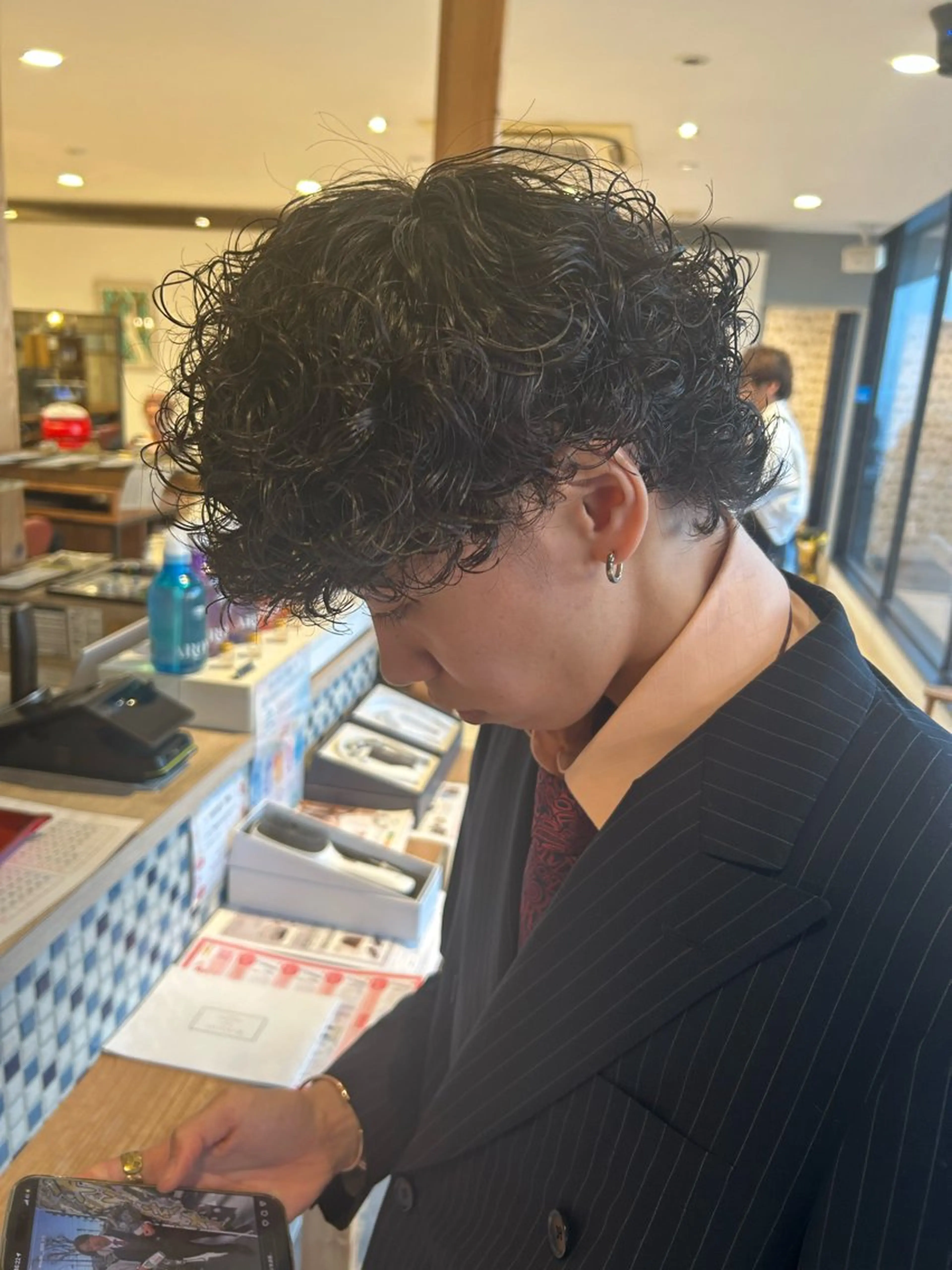 パーマ プードルパーマ 深田 幸暉のヘアスタイル