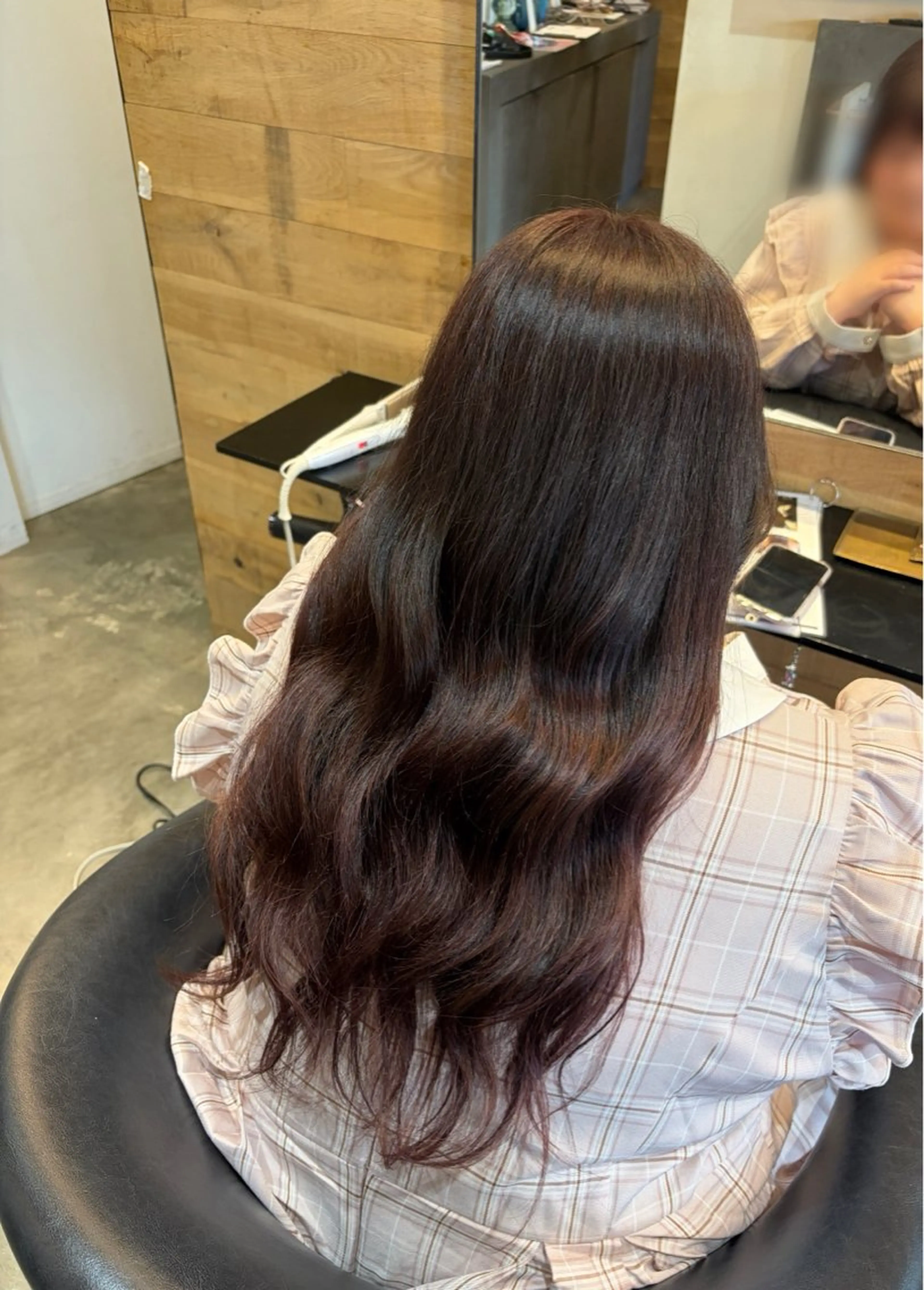 ロング カラー ラベンダーカラー ピンクカラー ピンクラベンダー 高田 茉弥のヘアスタイル