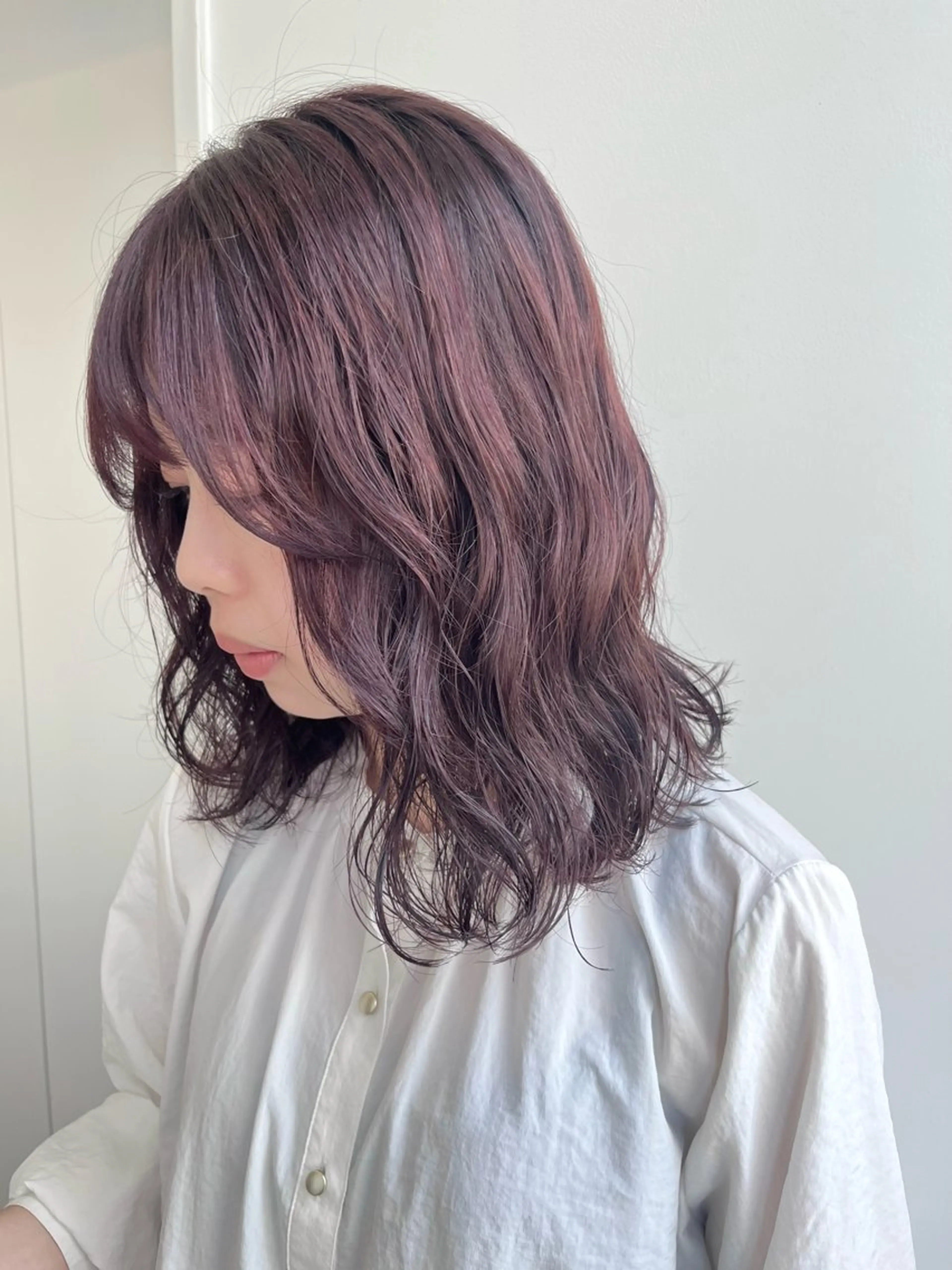 セミロング カラー ヘアカラー 暖色カラー/ダブル カラー/名古屋/辻のヘアスタイル