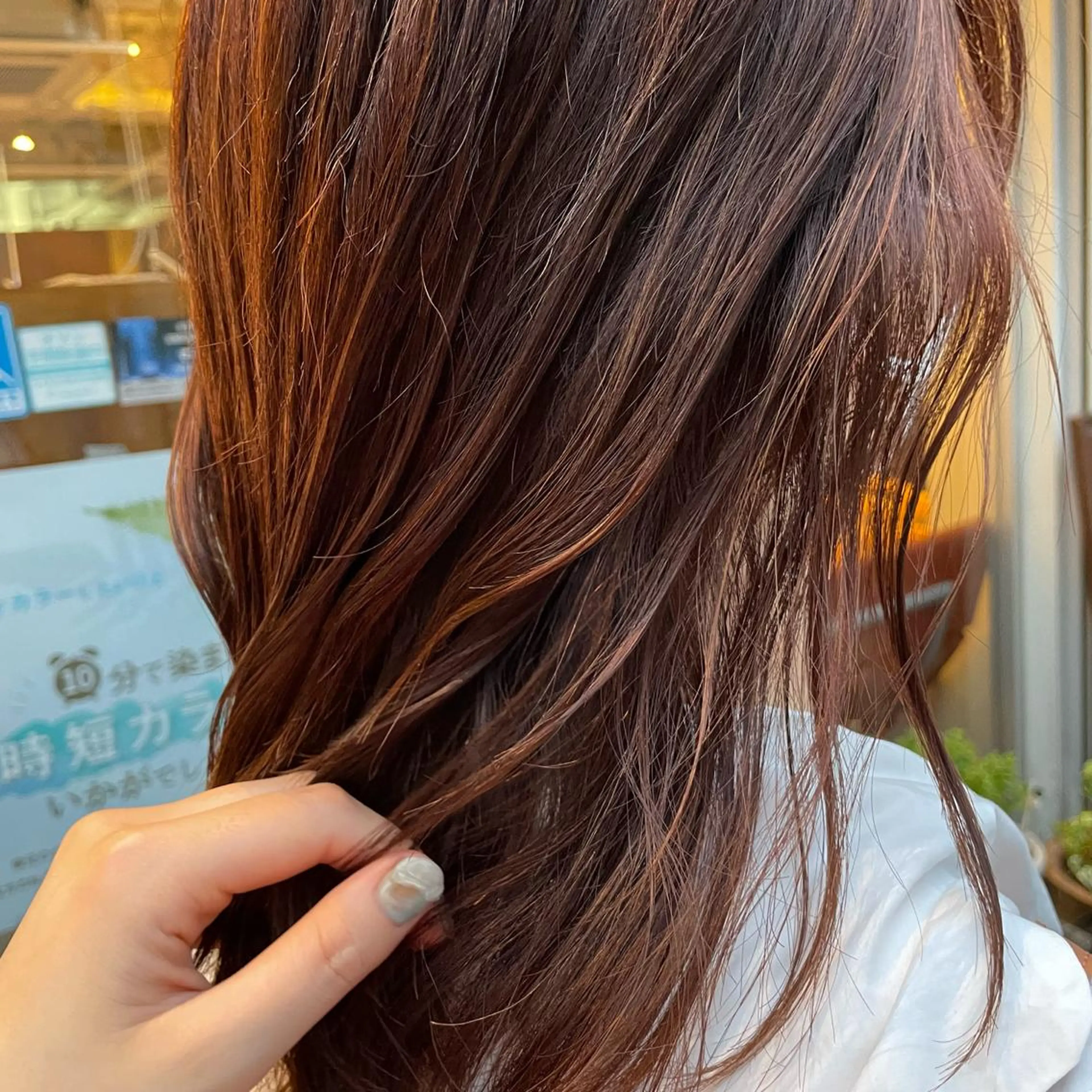 カラー ブラウンカラー ハイライトカラー ピンクカラー カット ヘアカラー トリートメント ヘッドスパ 奈良橋 彩圭のヘアスタイル