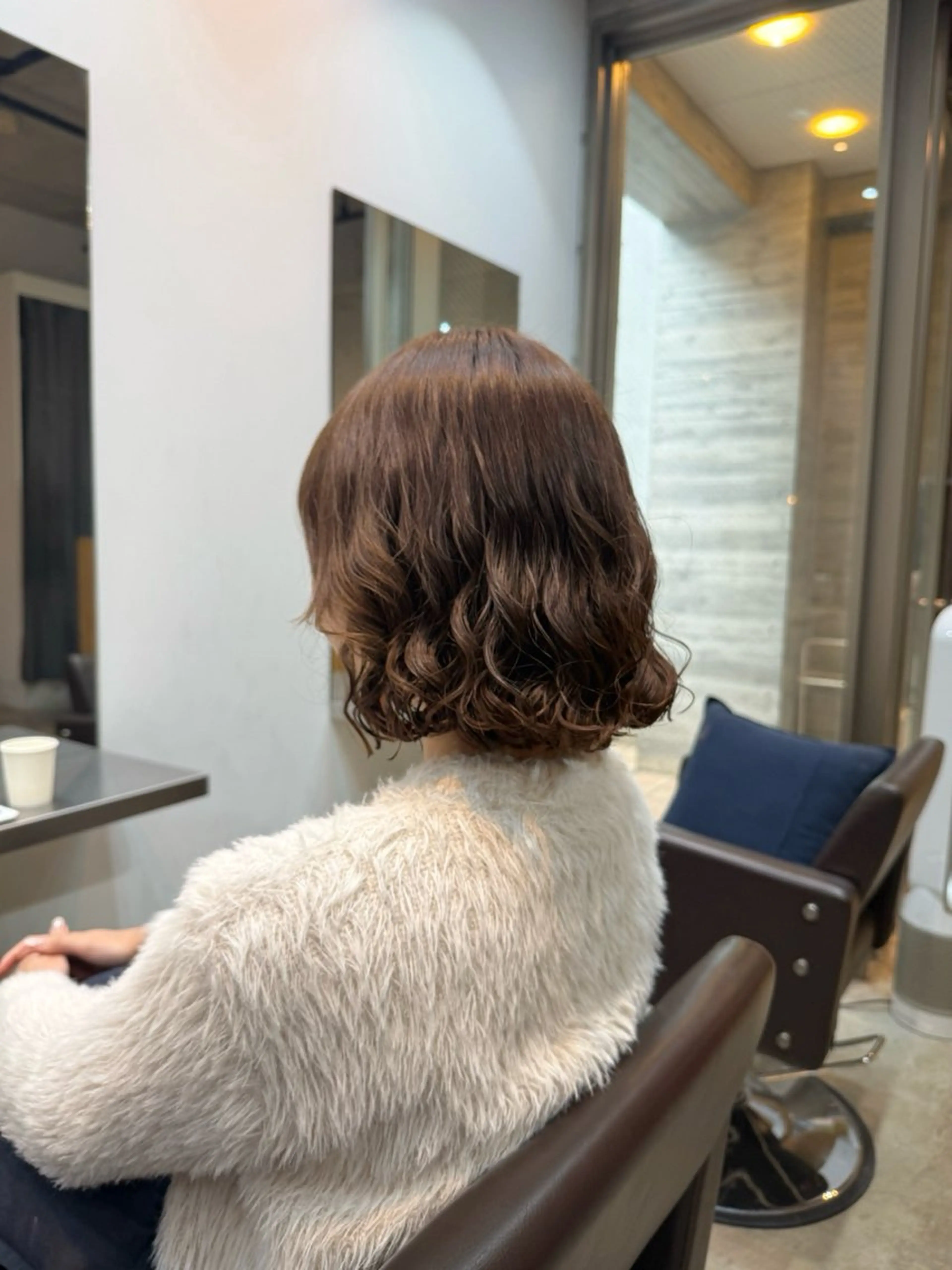 ミディアム カット パーマ トリートメント デジタルパーマ/ ウェーブパーマ/神野のヘアスタイル