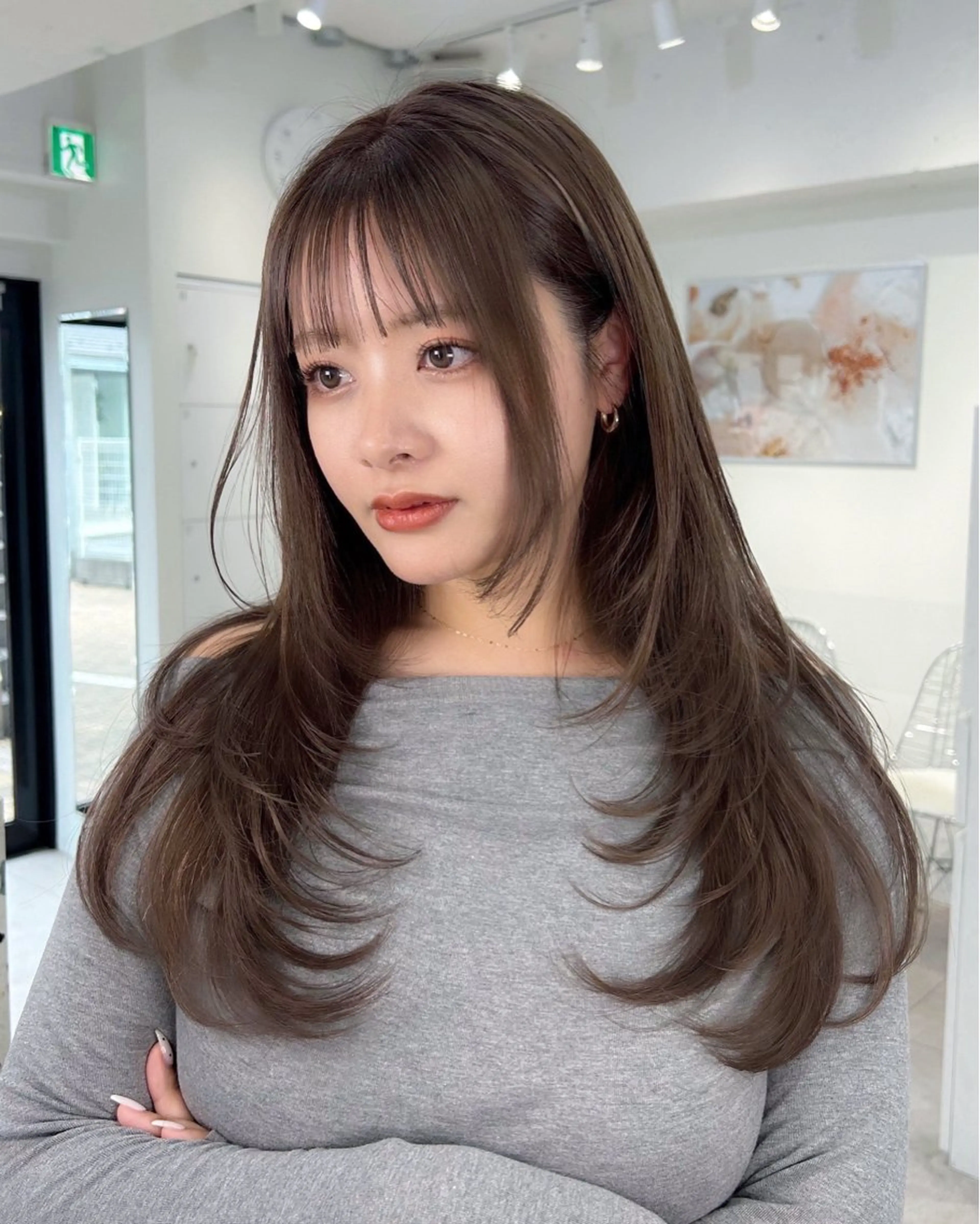 ロング カラー ハイレイヤー レイヤーカット カット トリートメント ✨レイヤーカット 海外ヘア/原宿✨のヘアスタイル