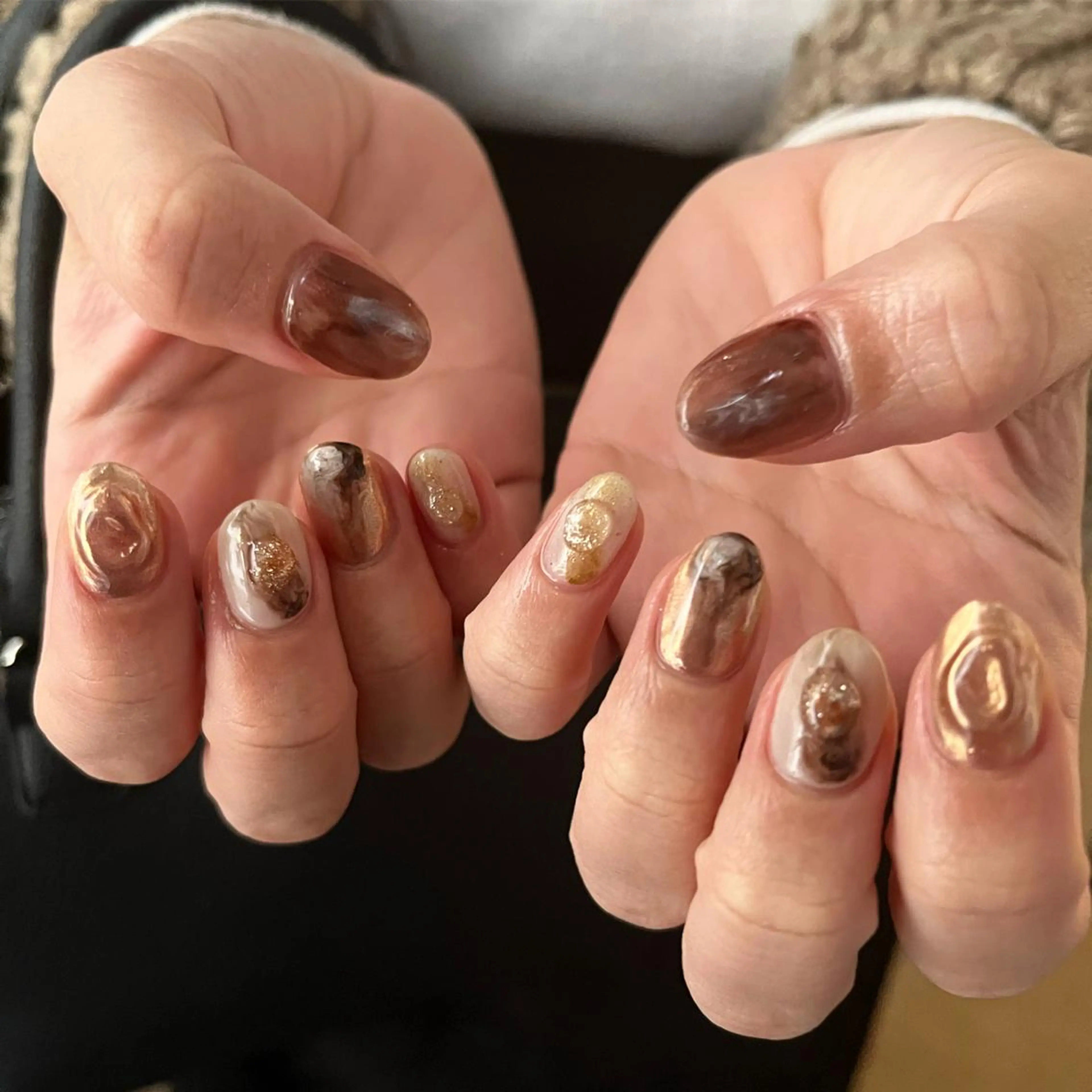 ネイル ブラウン nail＊ runa🌻のネイルデザイン
