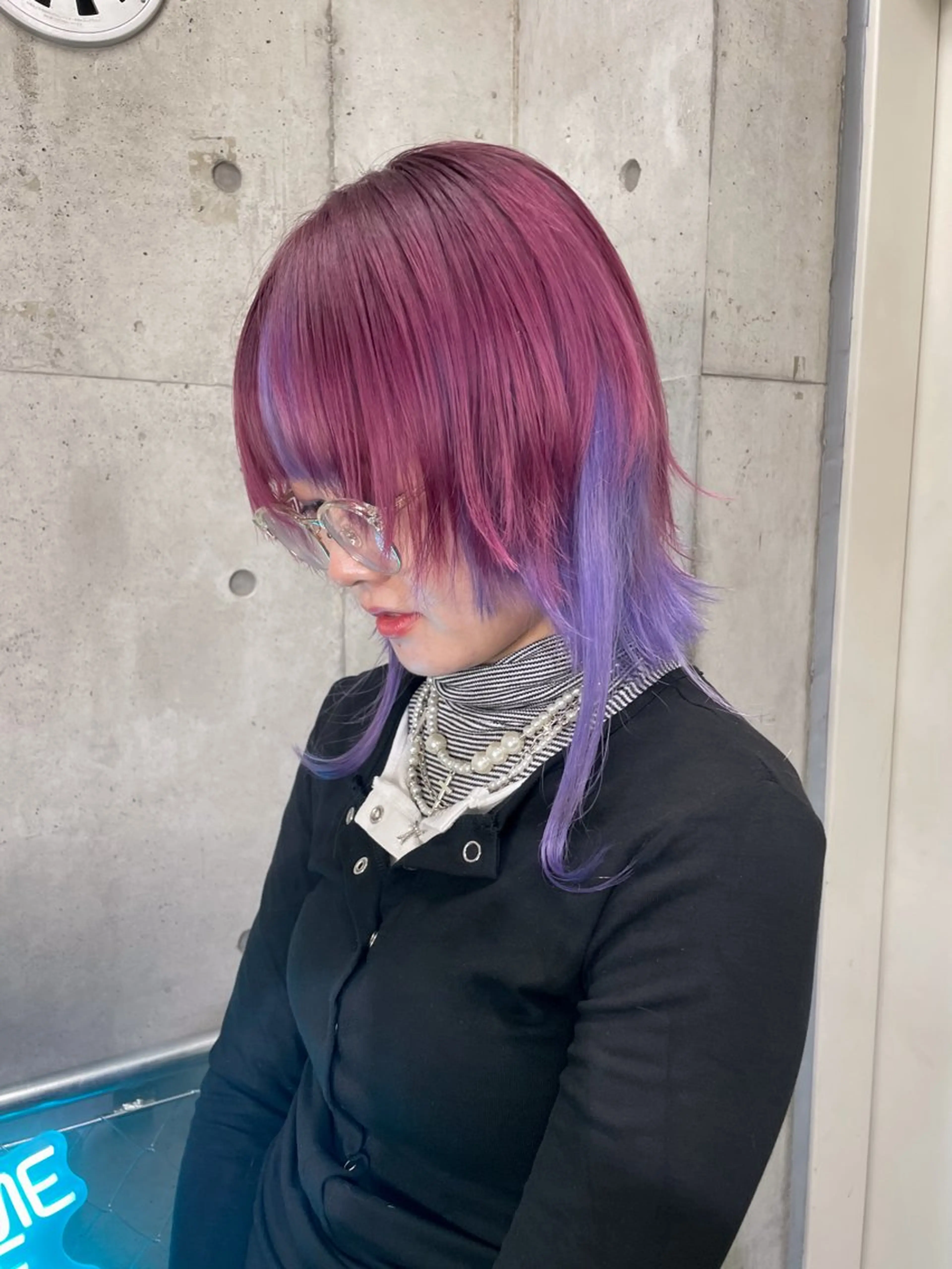 ミディアム ヘアカラー ハイトーン/ブリーチ /ウルフ⛓️MAKIのヘアスタイル