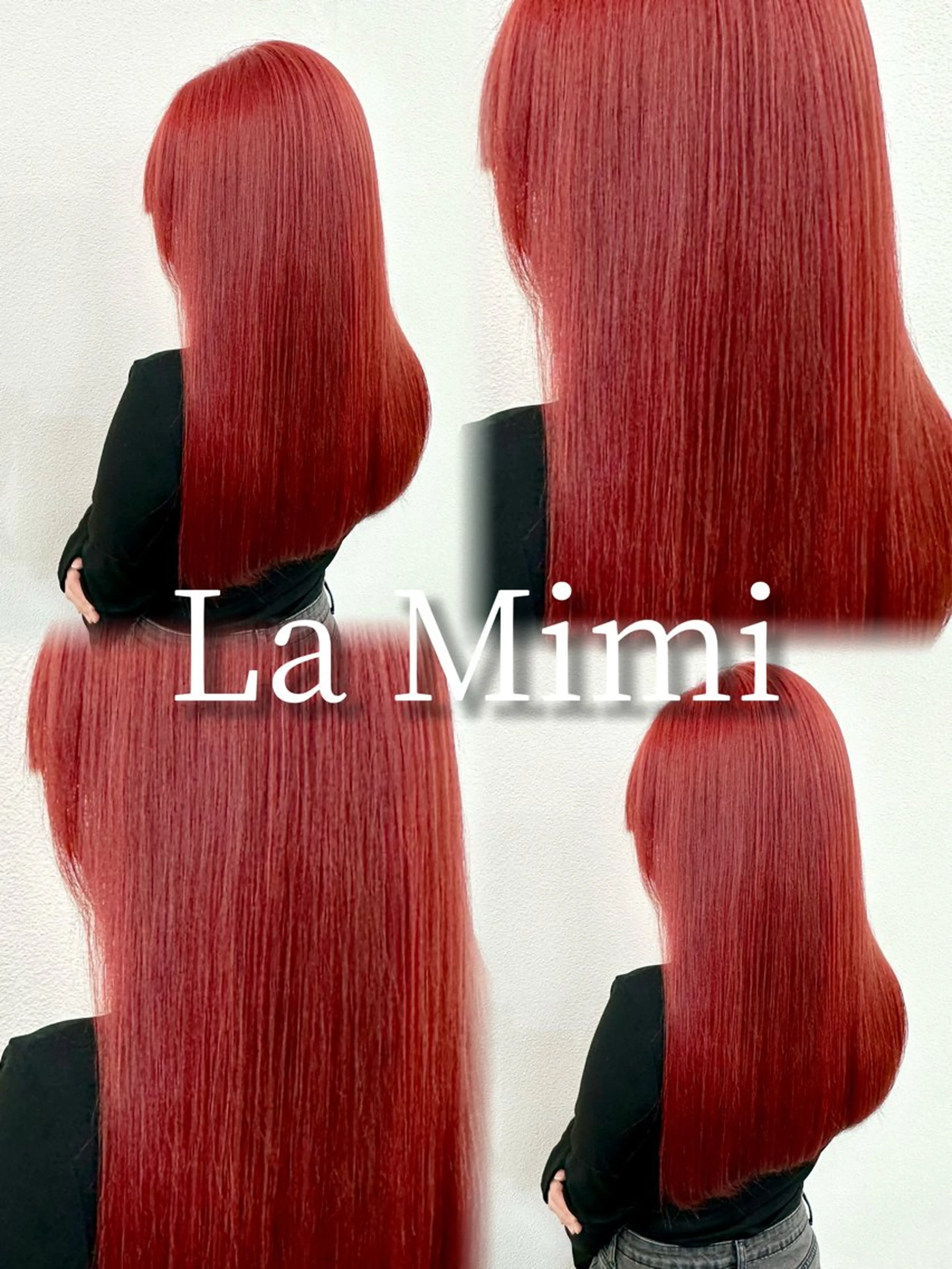 カラー バレイヤージュ ミストバング ブリーチ 透明感カラー ダブルカラー La Mimiのヘアスタイル